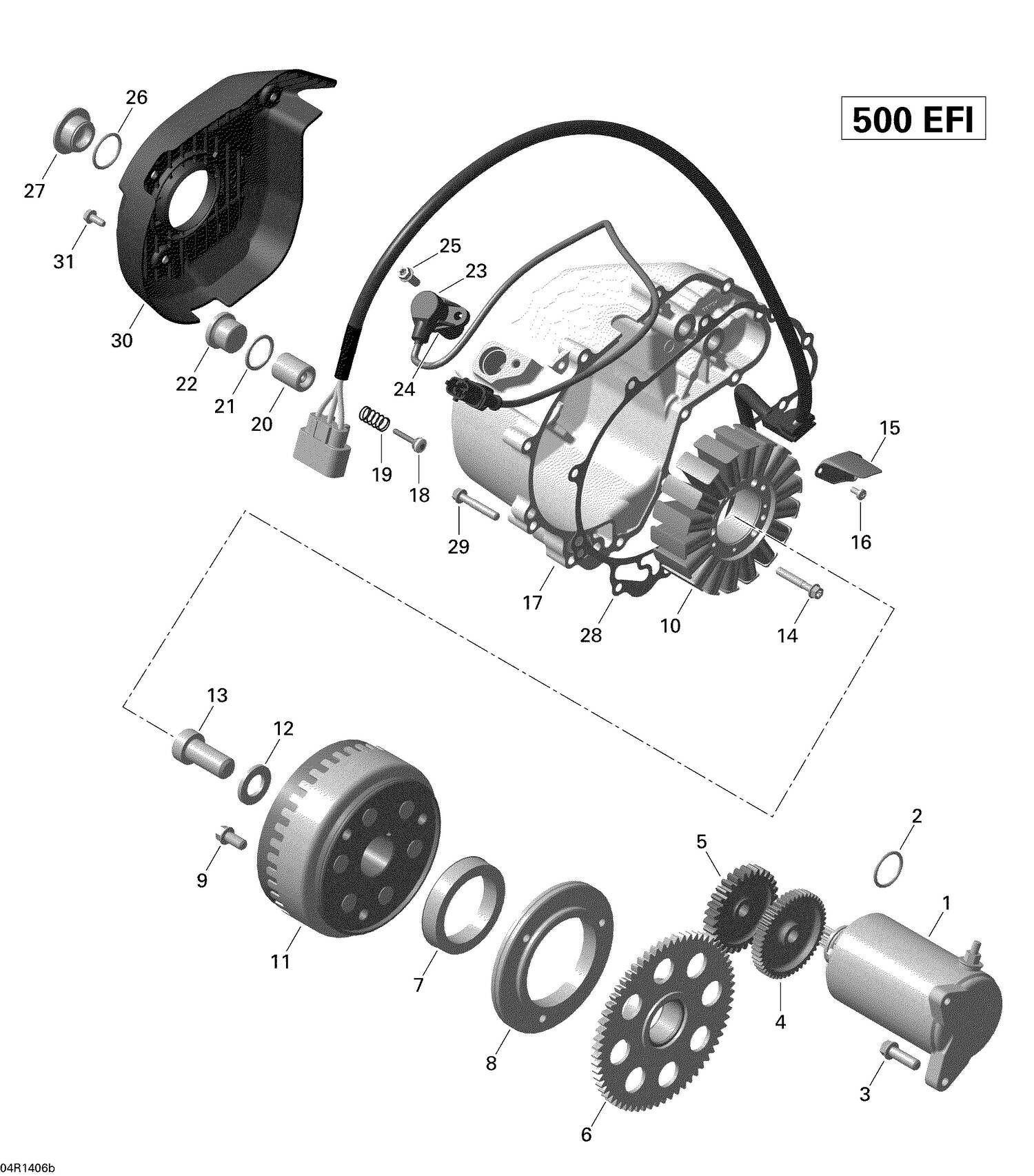 03 MAGNETO ET DEMARREUR ELECTRIQUE 2 POUR RENEGADE 4X4 STD JAUNE EUROPE 2014