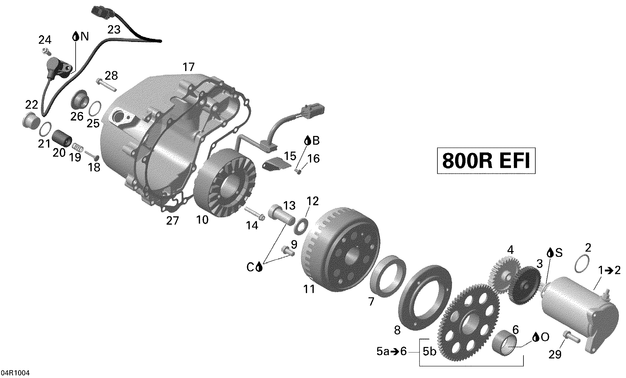 03  MAGNETO ET DEMARREUR ELECTRIQUE V1STD XT XTP POUR OUTLANDER MAX LTD 800R EFI GRIS ACIER METALLIQUE 2010