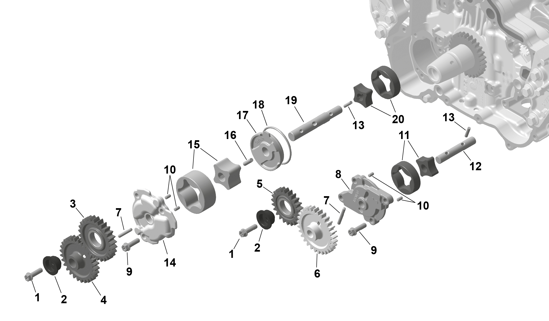 01  ROTAX POMPE A HUILE POUR RYKER 900 ACE CVT DEEP BLACK 2025