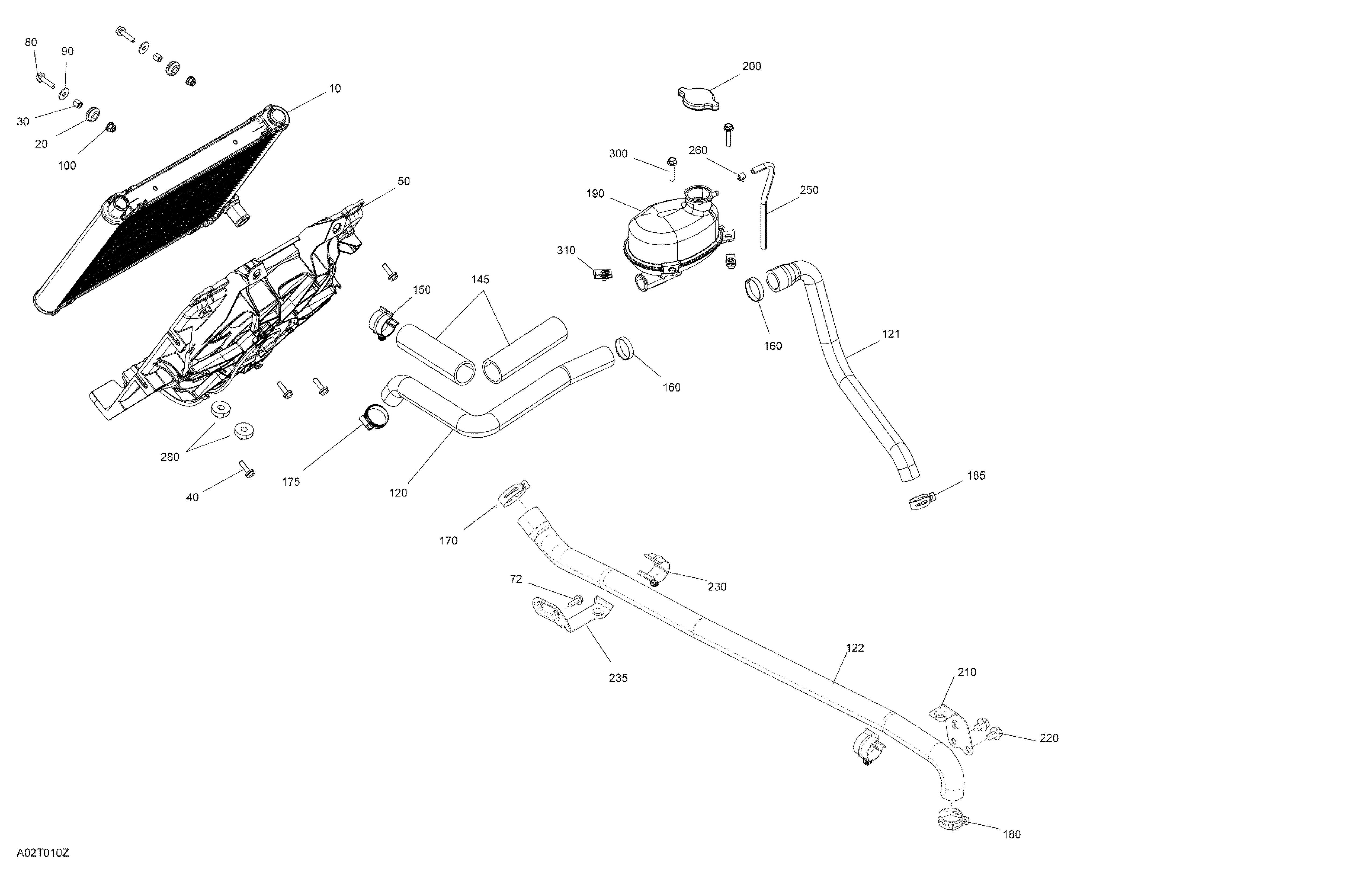 02  MOTEUR REFROIDISSEMENT POUR OUTLANDER 450 EFI 6X6 STD VERT TUNDRA 2021