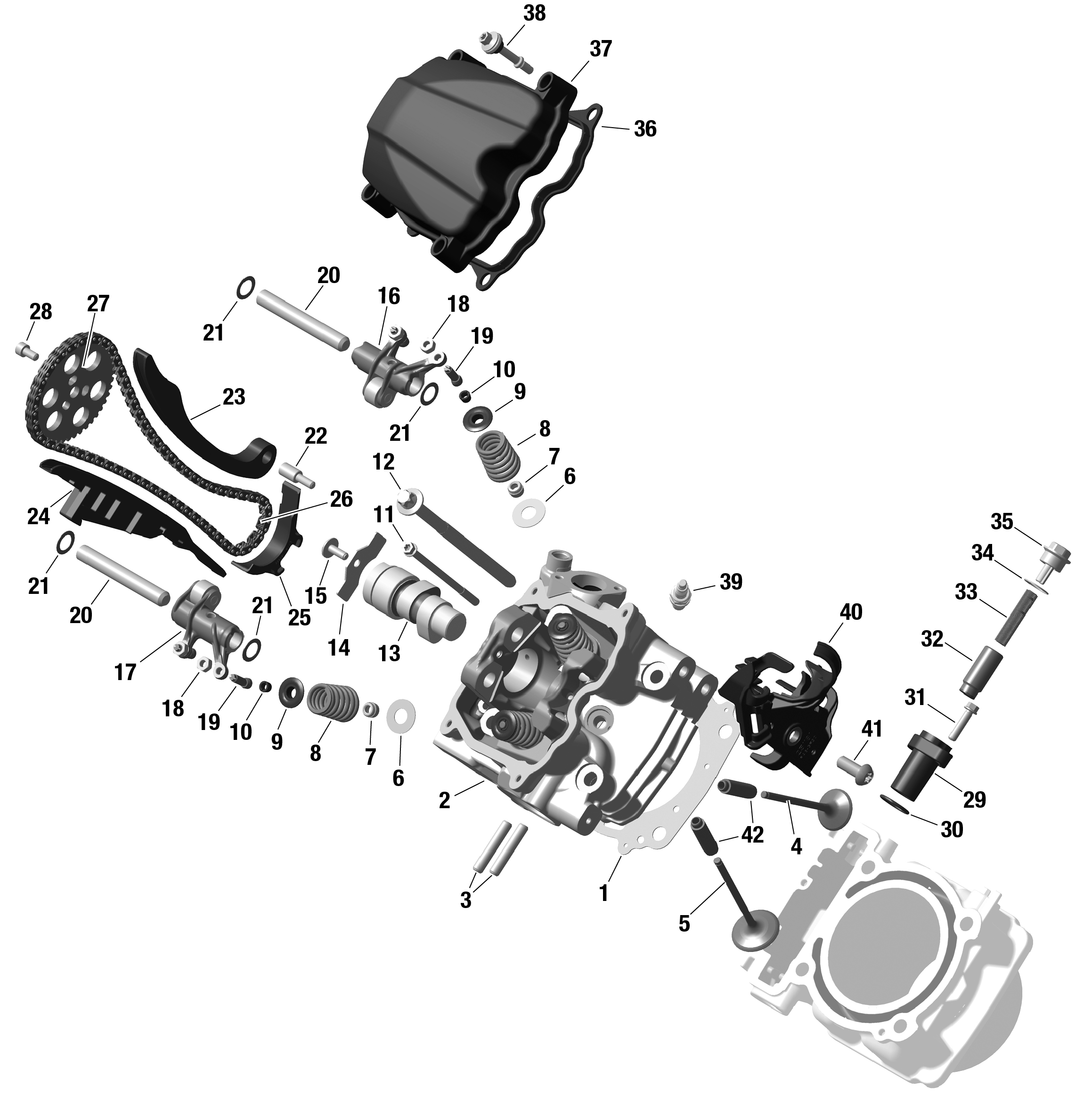 01  ROTAX CULASSE AVANT POUR TRAXTER 6X6 HD10 DPS VERT TUNDRA 2024