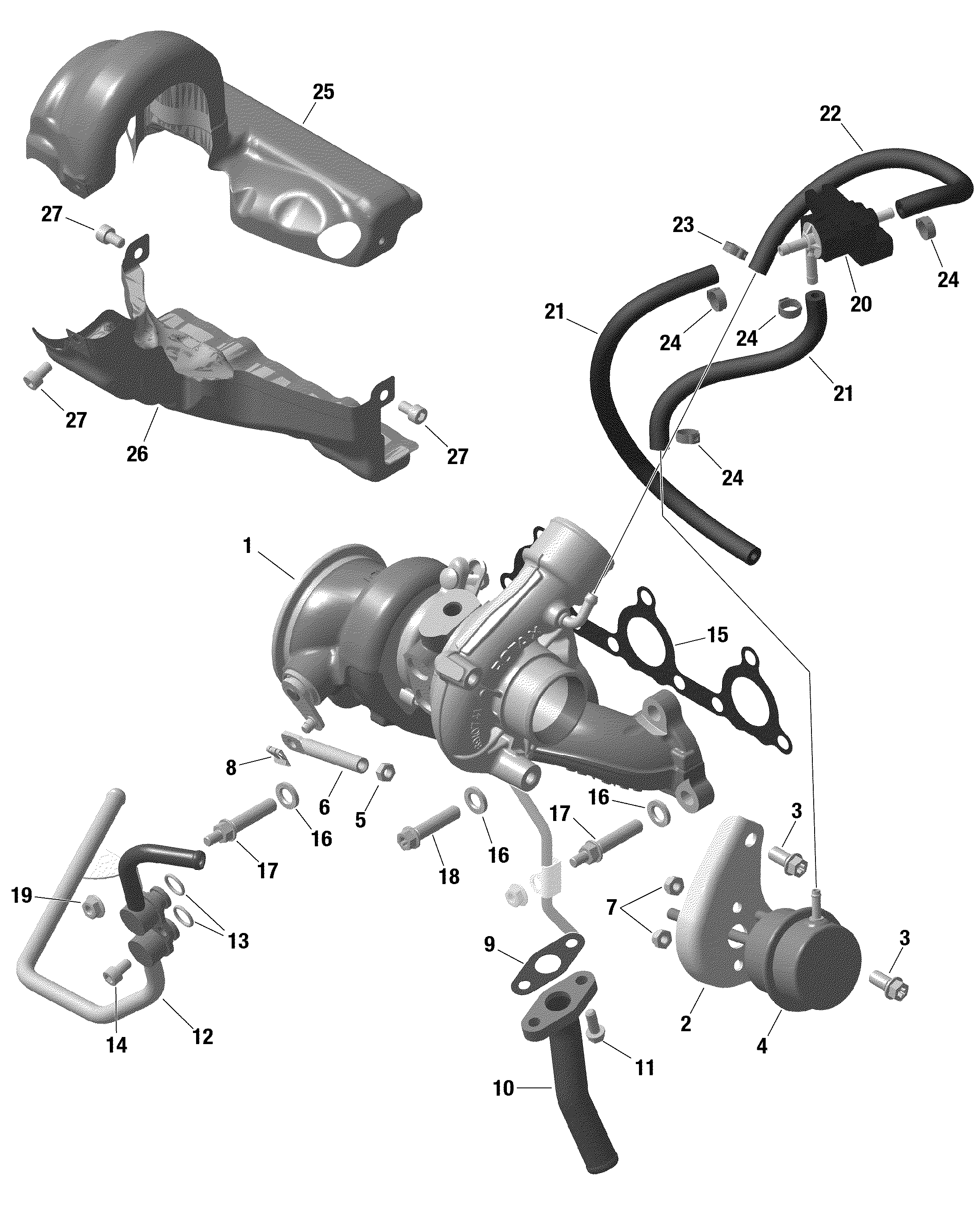 01  ROTAX TURBOCOMPRESSEUR TURBO RR POUR MAVERICK X3 MAX TURBO RR XRS BLEU EBLOUISSANT EPANO 2022