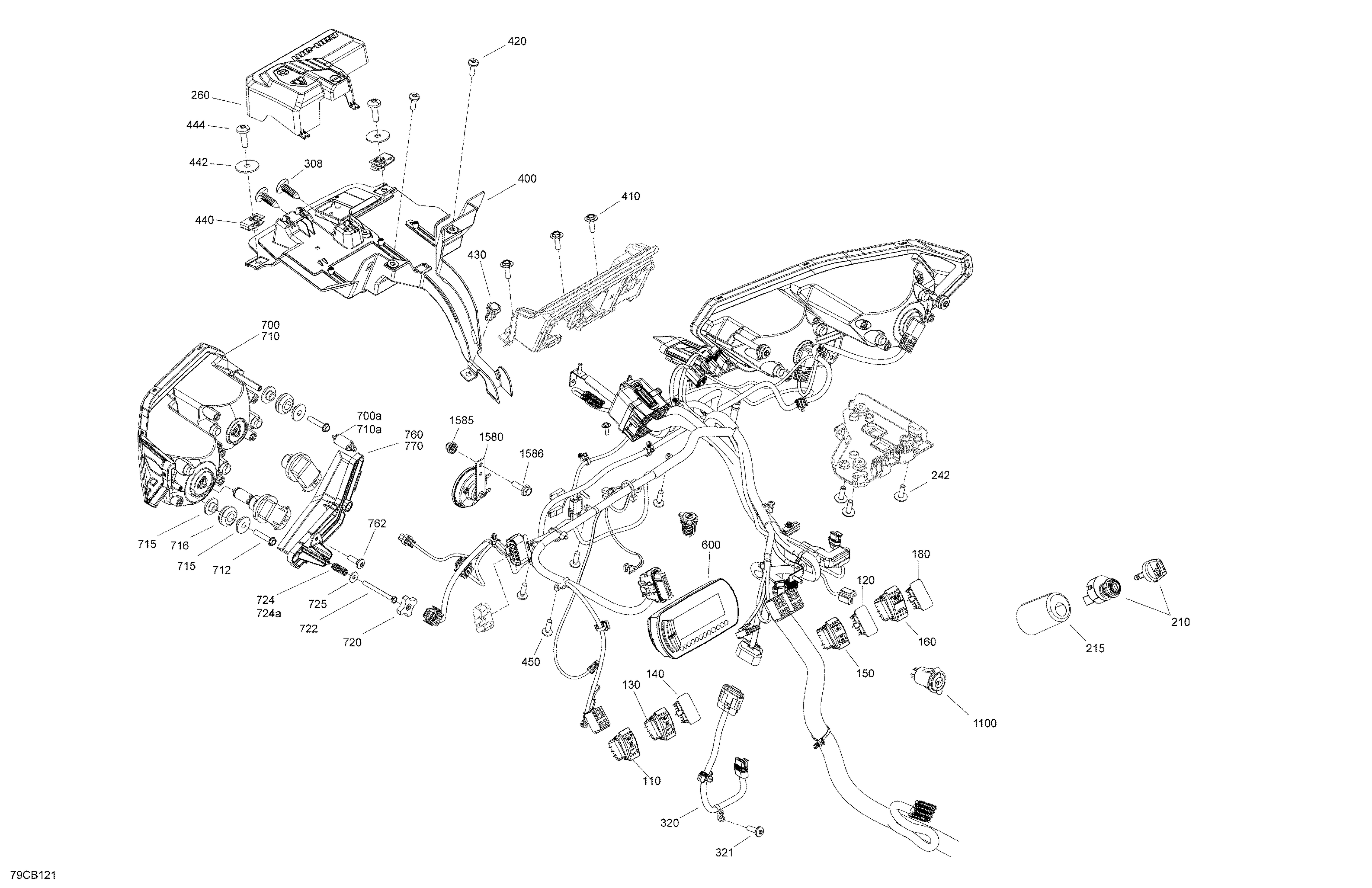 08  ELECTRIQUE SECTION AVANT SANS ABS POUR TRAXTER MAX HD9 DPS VERT TUNDRA 2022