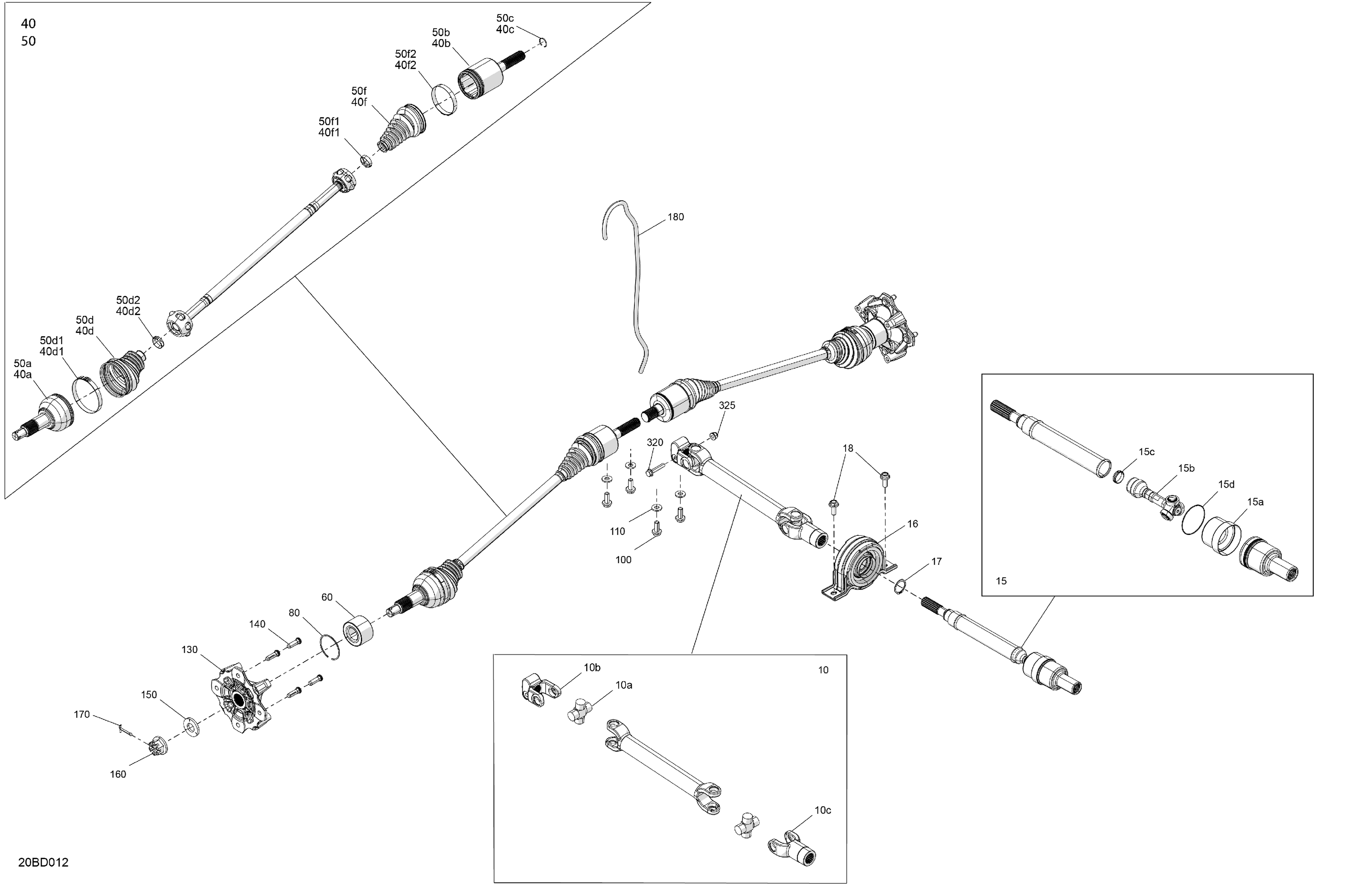 04  ENTRAINEMENT AVANT PIECES COMMUNES POUR MAVERICK TRAIL 700 BASE CATALYST GRAY 2024