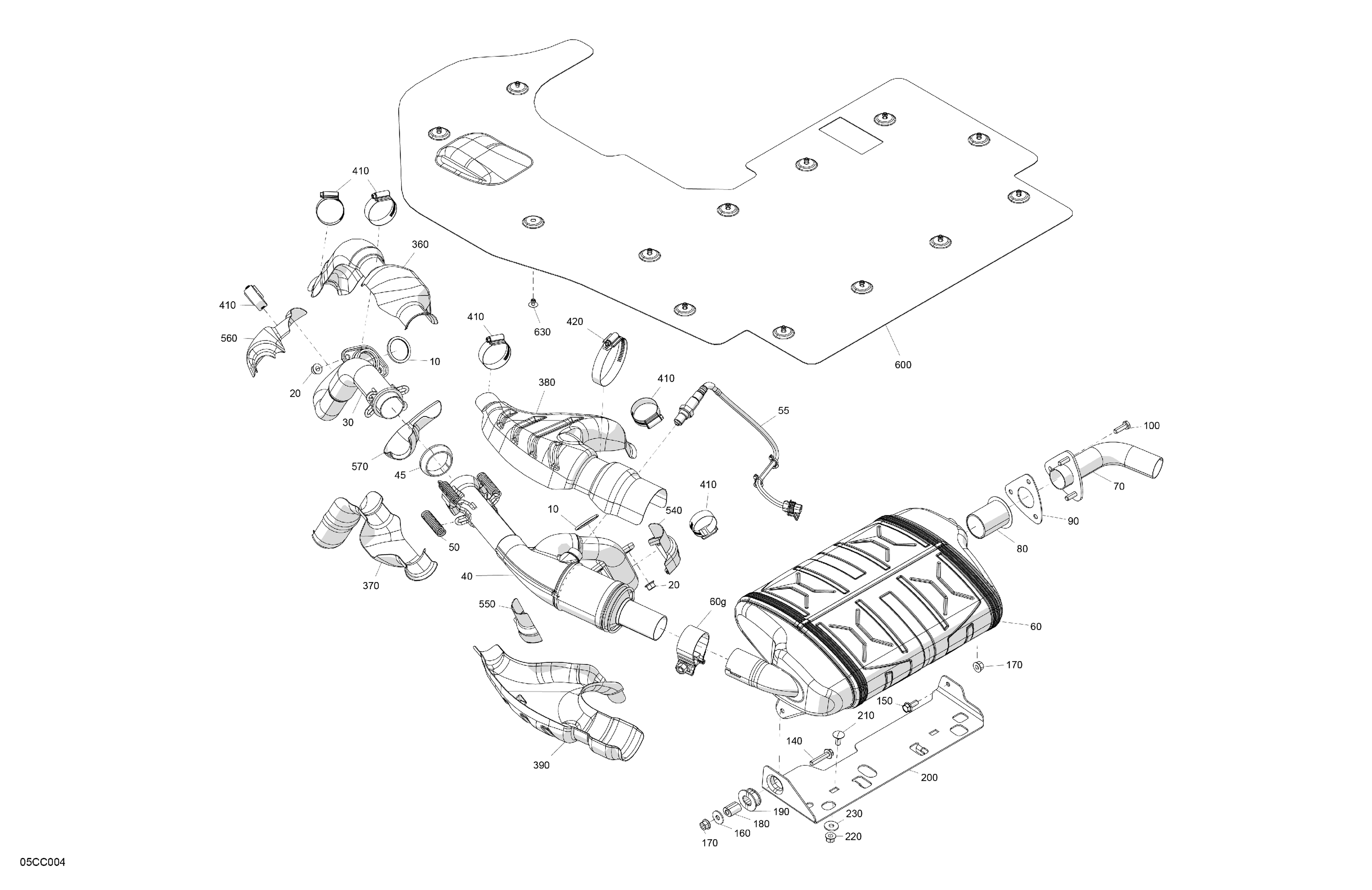 02  MOTEUR ECHAPPEMENT POUR TRAXTER PRO HD10 DPS VERT TUNDRA EPANO 2023