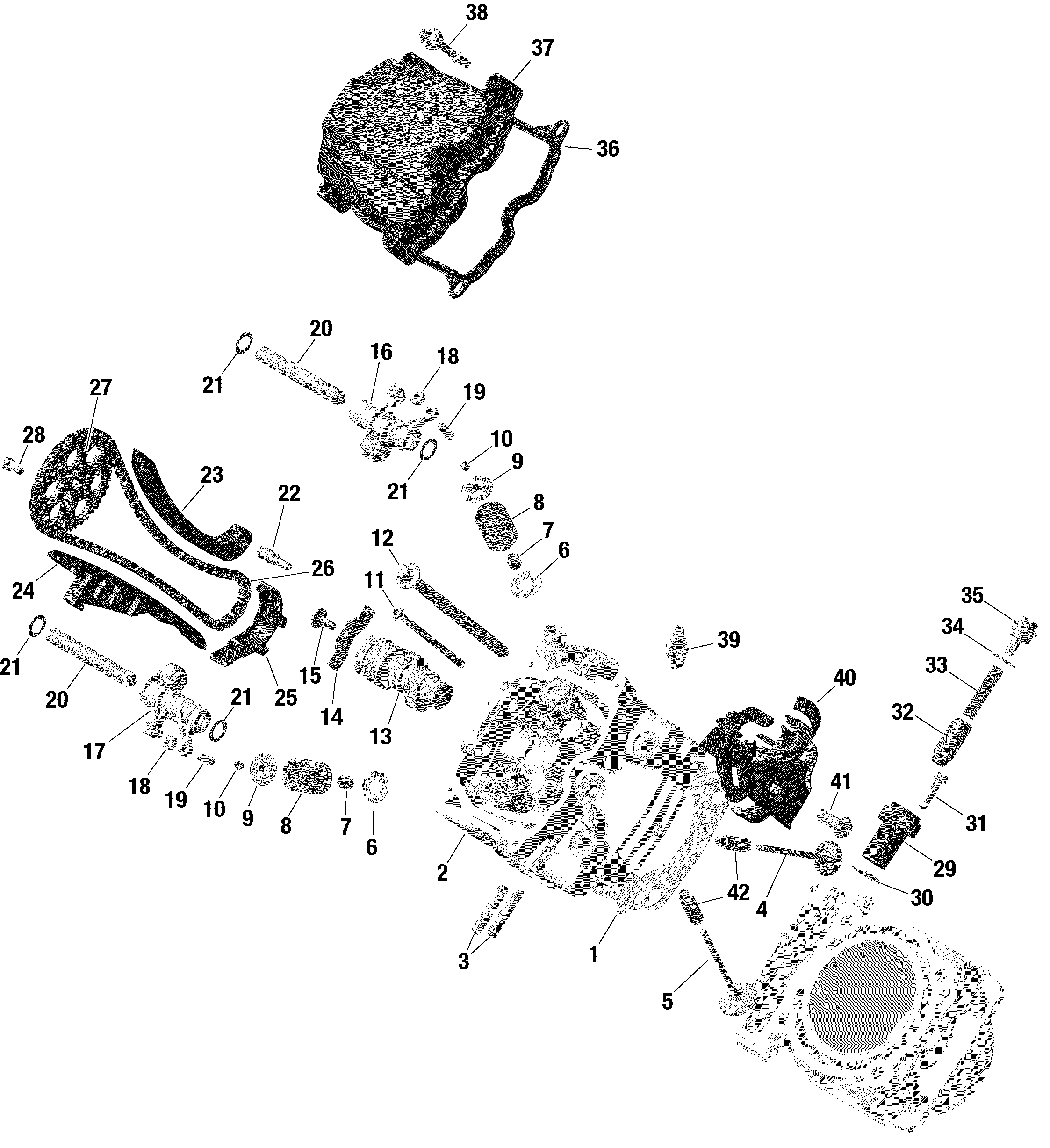 01  ROTAX CULASSE AVANT POUR TRAXTER HD9 DPS VERT TUNDRA 2022