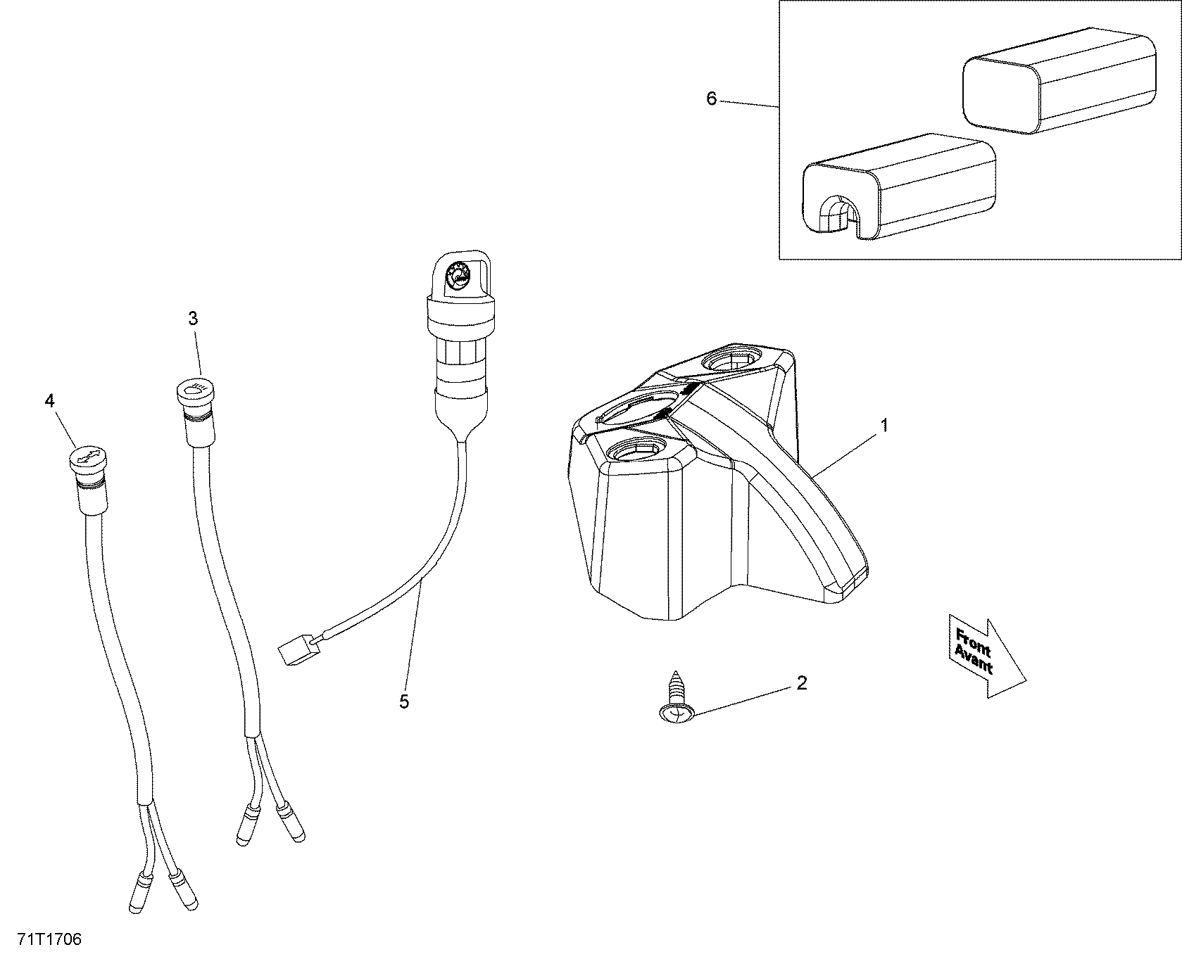 10  LUMIERE INDICATEUR ET COUVERCLE POUR DS 2X4 90 CVT X NOIR 2019