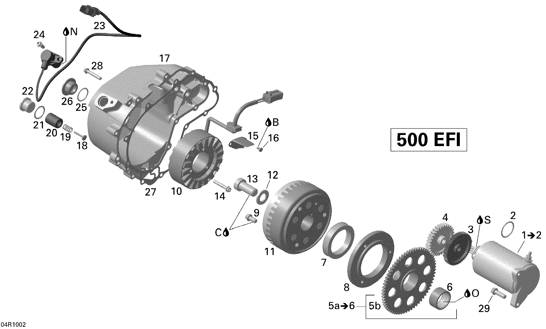 03  MAGNETO ET DEMARREUR ELECTRIQUE V1STD XT XT P POUR OUTLANDER MAX STD 650 EFI ROUGE VIPERE 2010