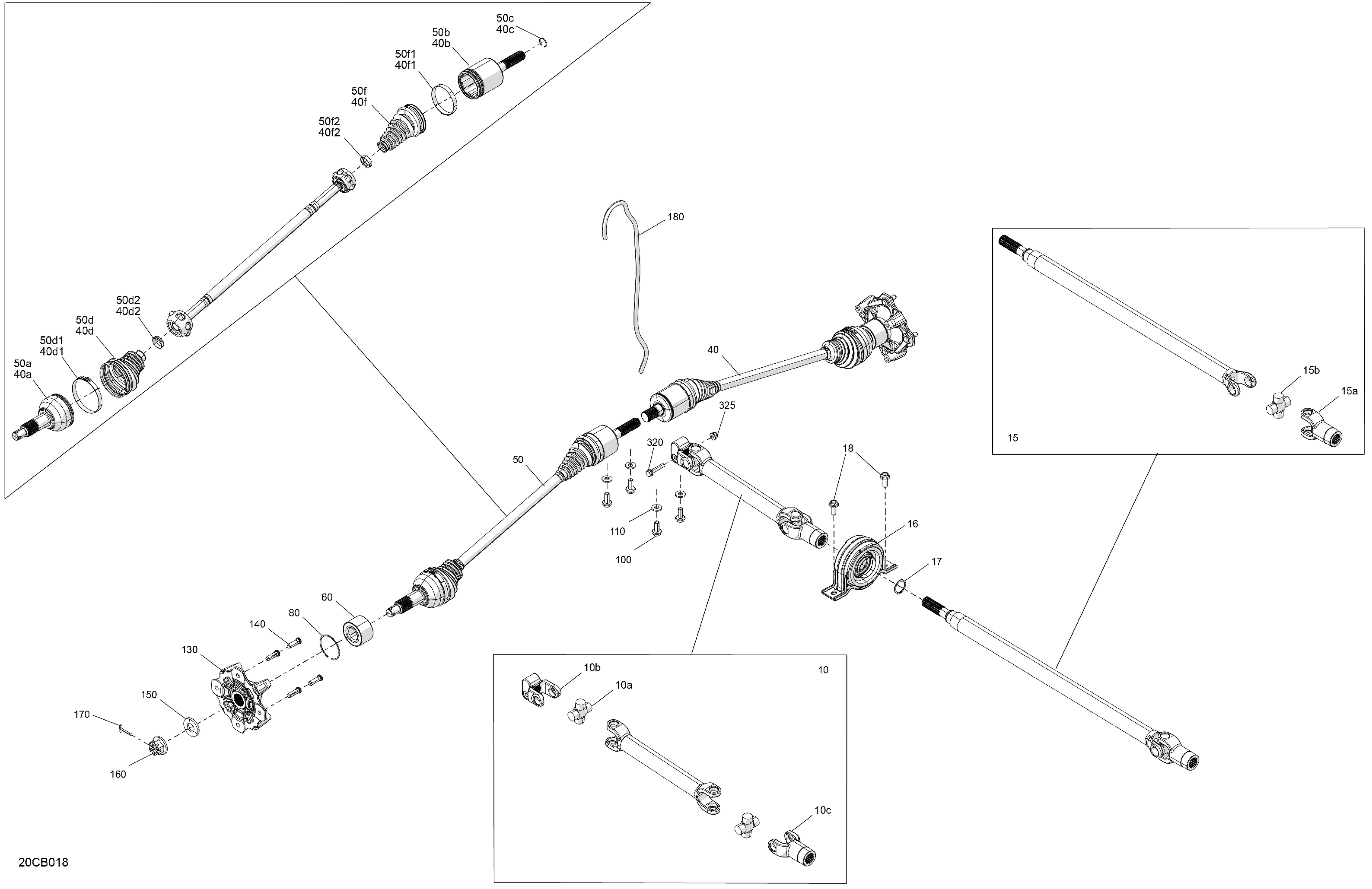 04  ENTRAINEMENT AVANT PIECES COMMUNES POUR TRAXTER 6X6 HD10 6X6 DPS BREAK UP COUNTRY 2022