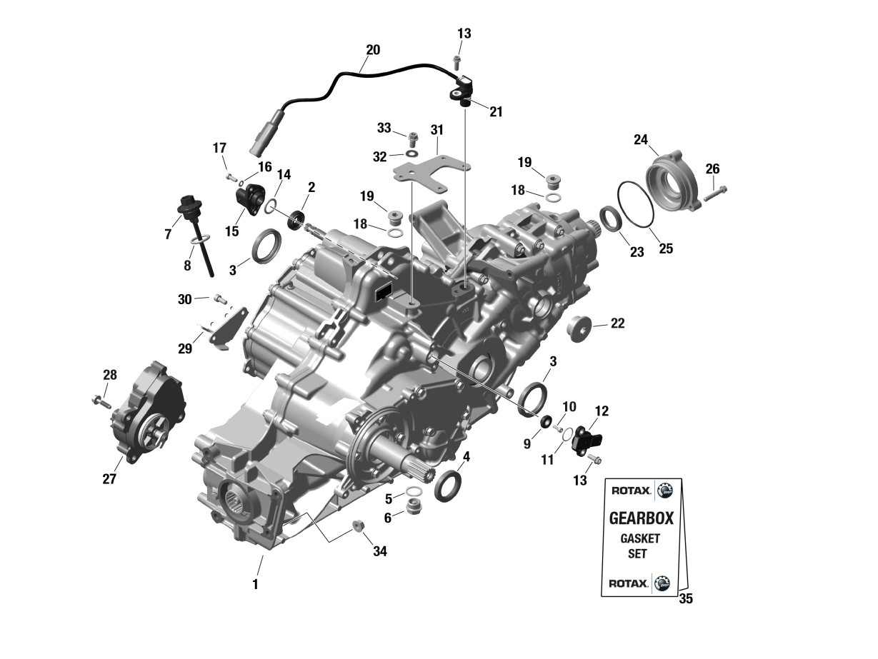 01  ROTAX ENSEMBLE DE BOITE DE VITESSES ET ARBRE DENTRAINEMENT 686 888 TREMEC 2E GENERATION POUR TRAXTER 6X6 HD10 DPS VERT ESCADRON 2025