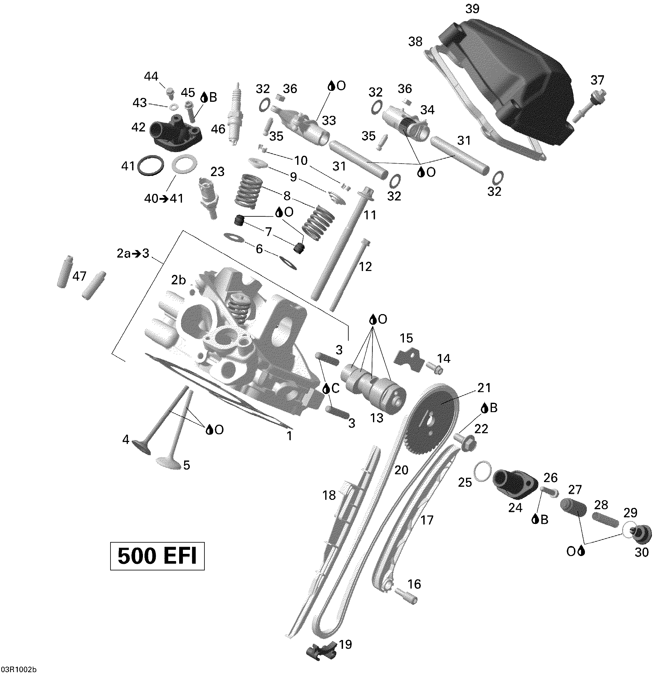 01  CULASSE ARRIERE POUR OUTLANDER MAX XT 500 EFI JAUNE 2010