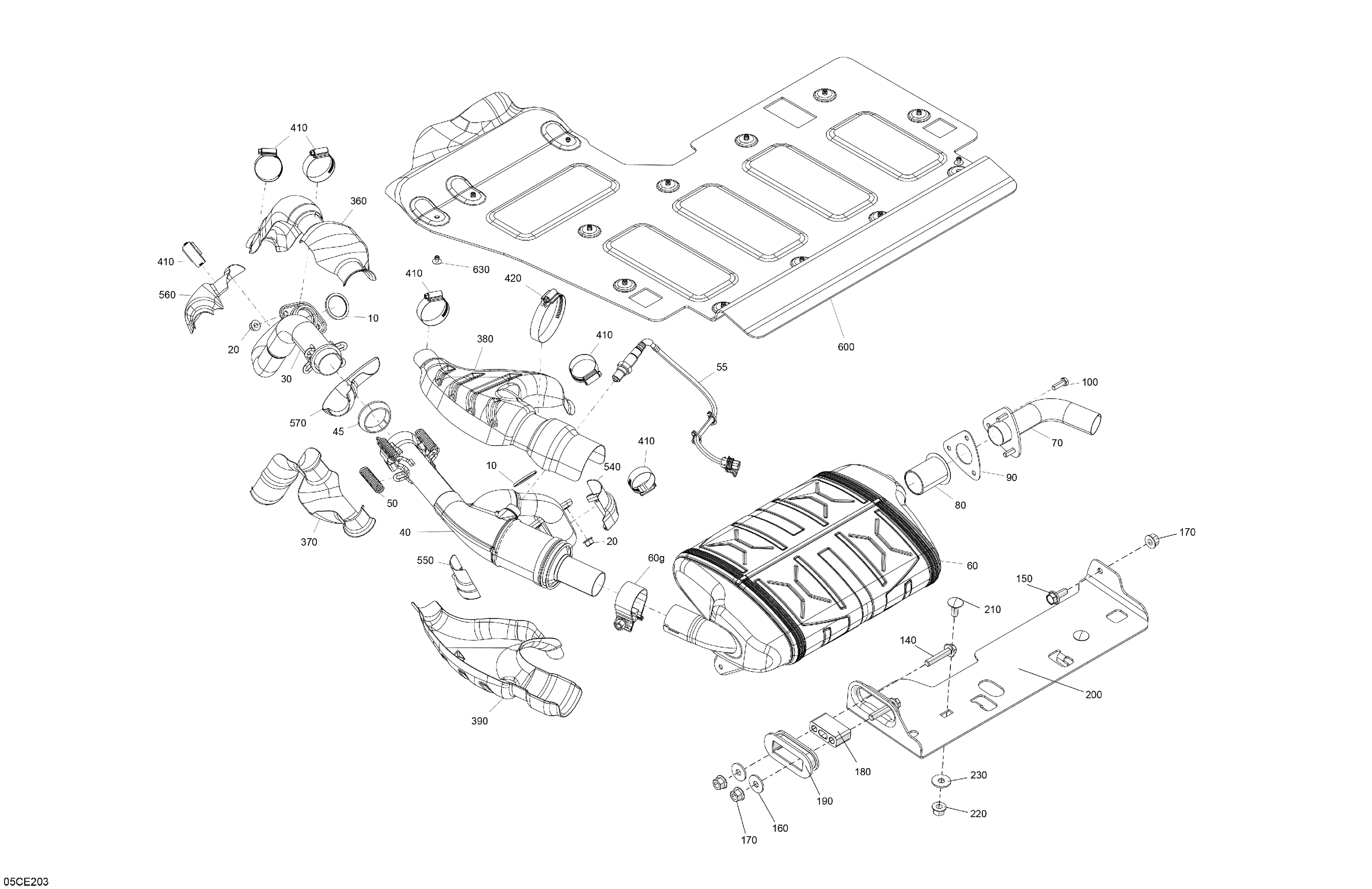 02  MOTEUR ECHAPPEMENT POUR TRAXTER 6X6 HD10 DPS VERT ESCADRON 2025