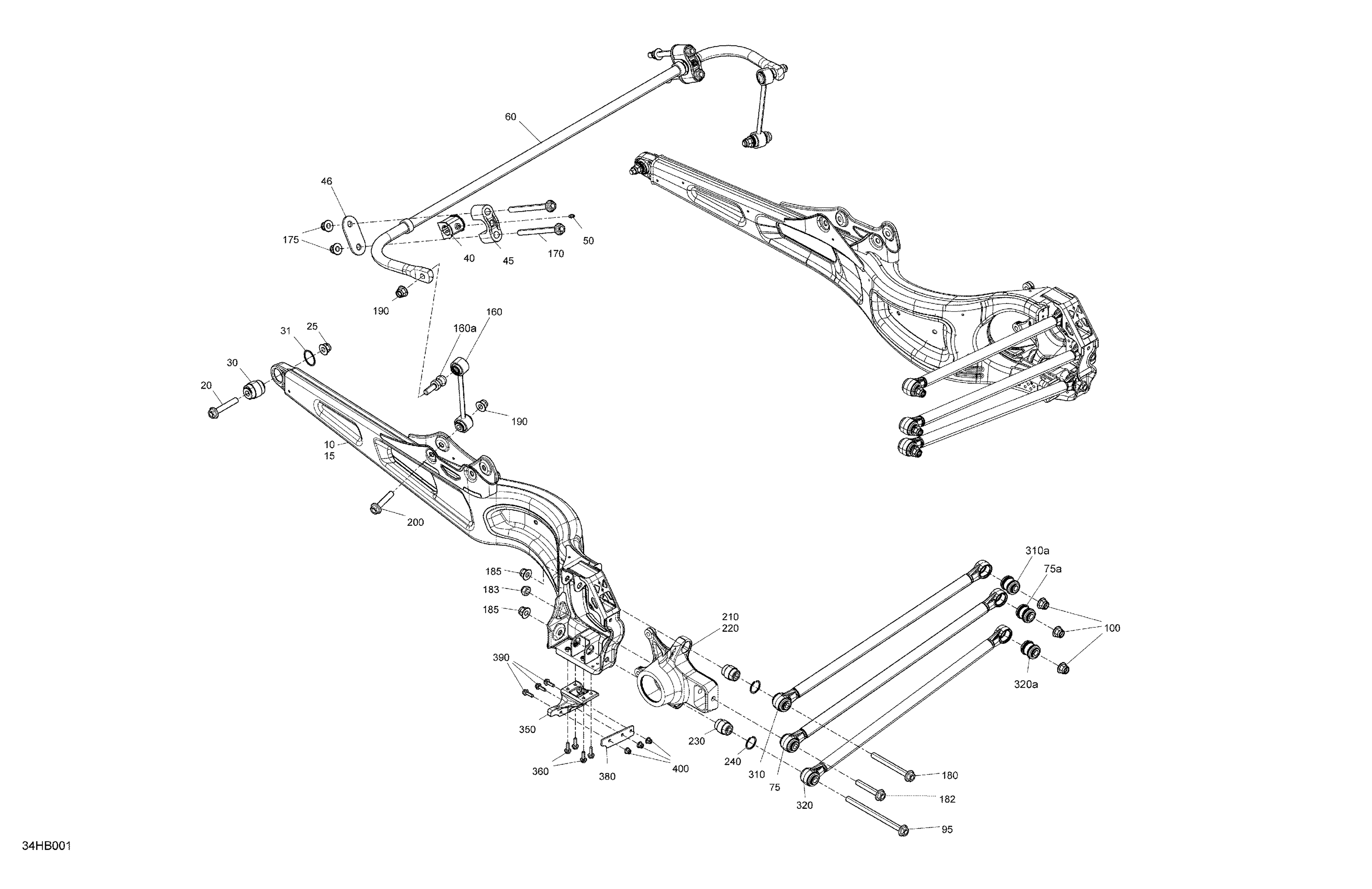 05  SUSPENSION PIECES ARRIERE POUR MAVERICK X3 TURBO RR DS ROUGE CAN AM EPANO 2022