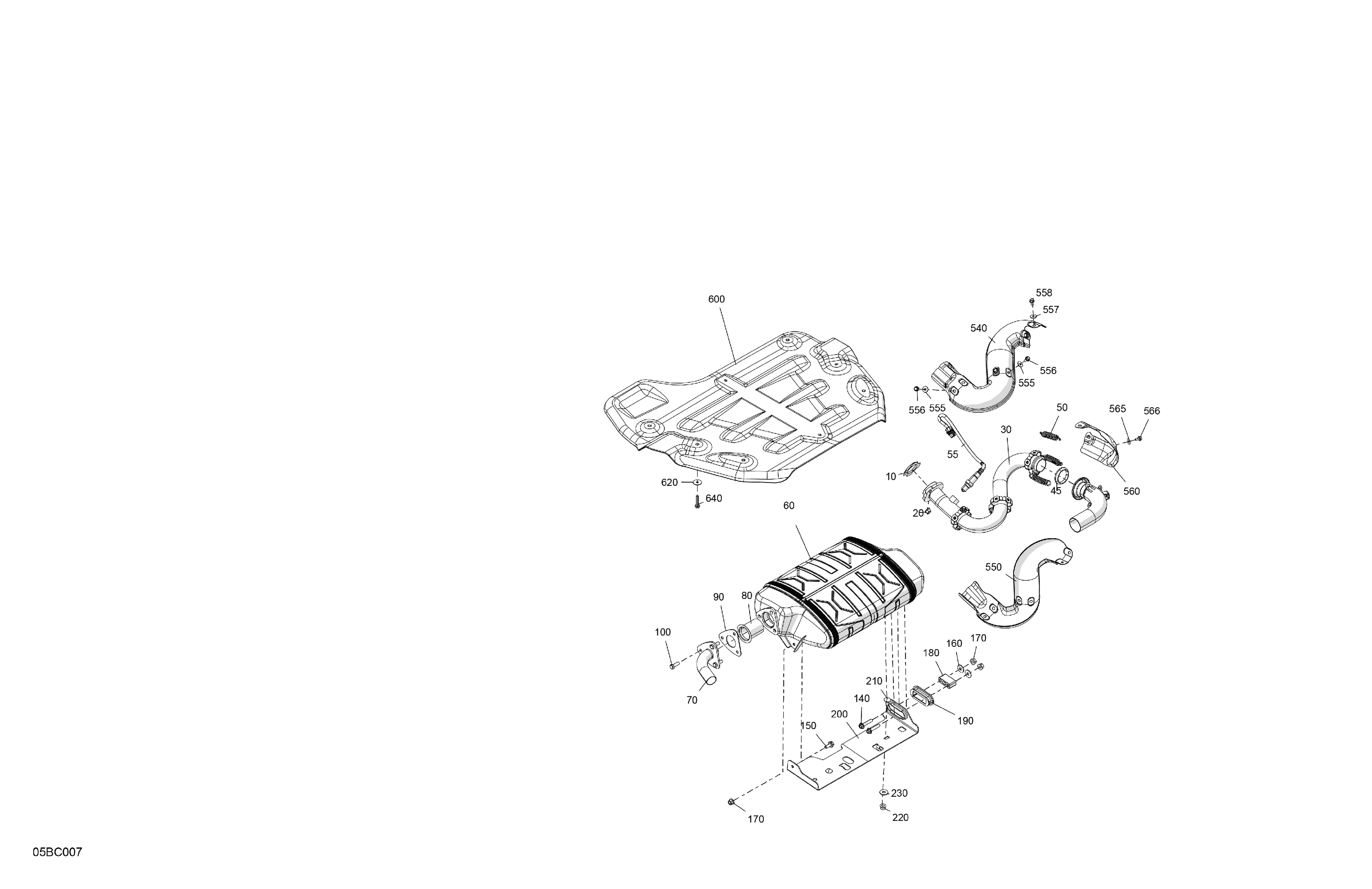 02  MOTEUR ECHAPPEMENT POUR MAVERICK TRAIL HD7 BASE CATALYST GRAY EPANO 2023