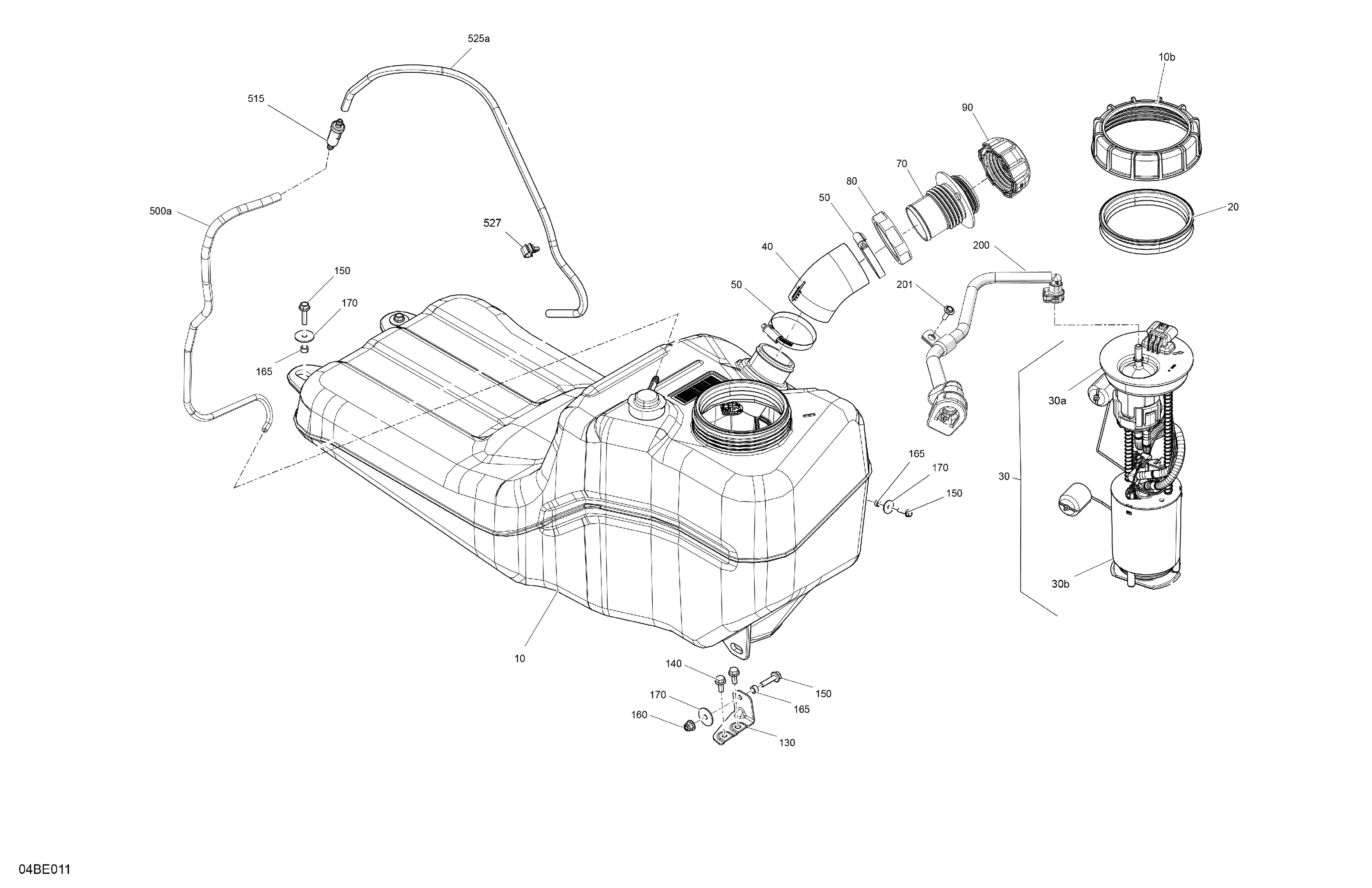 02  MOTEUR CARBURANT POUR MAVERICK TRAIL 700 BASE CATALYST GRAY 2025