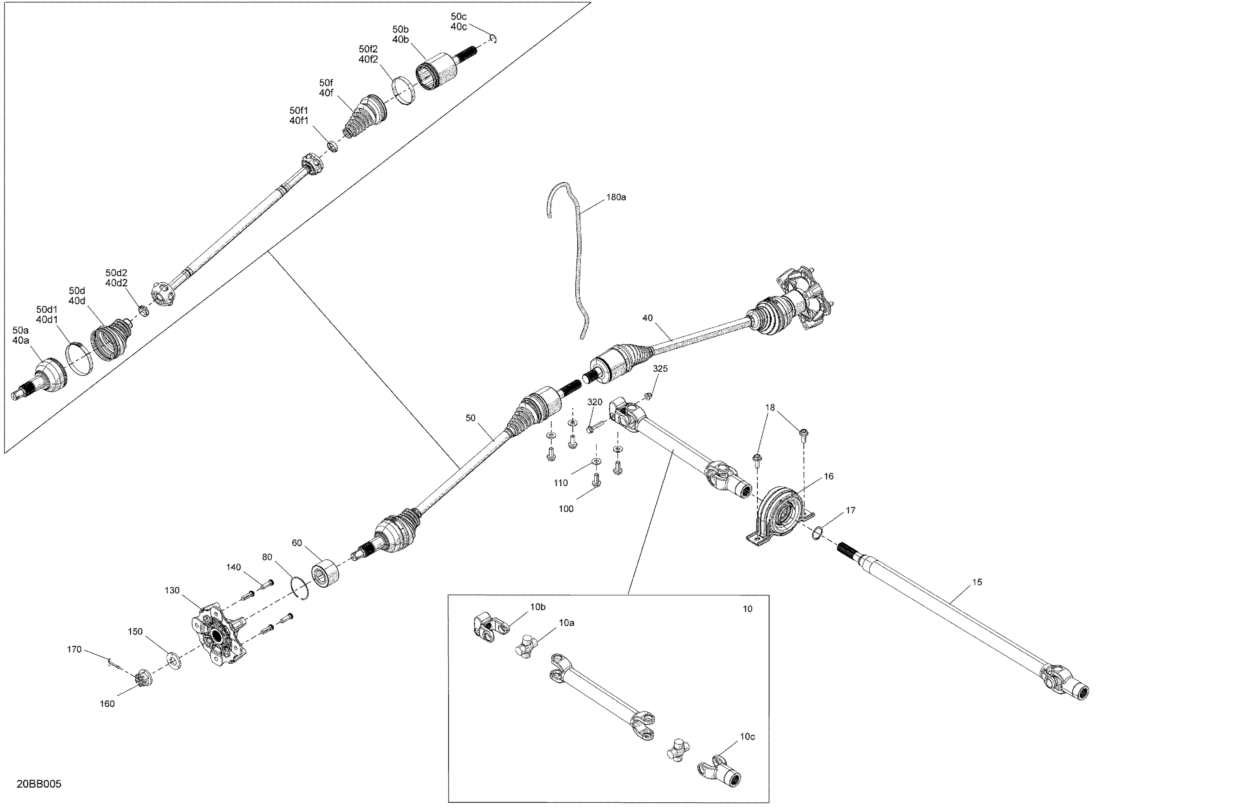 04  ENTRAINEMENT AVANT PIECES COMMUNES POUR MAVERICK TRAIL 700 BASE ROUGE CAN AM EPANO 2022