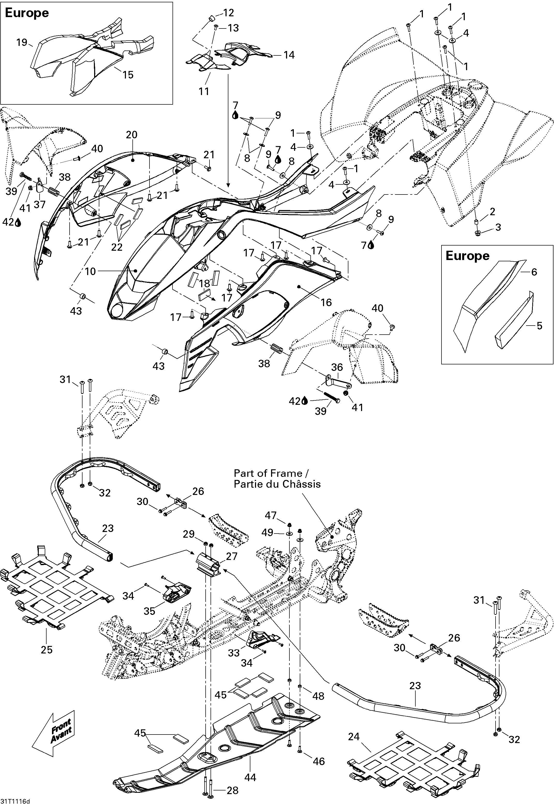 09  CARROSSERIE ET ACCESSOIRES 4 XMX EUROPE POUR DS 2X4 XMX 5SP NOIR 2011