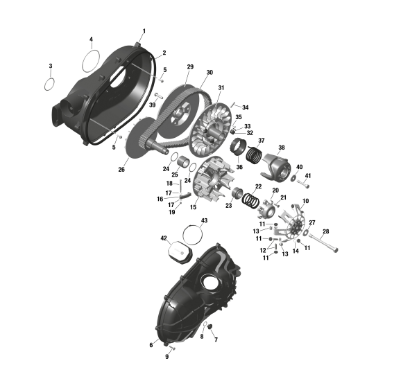 01 ROTAX TRANSMISSION POUR TRAXTER HD9 DPS VERT TUNDRA 2022