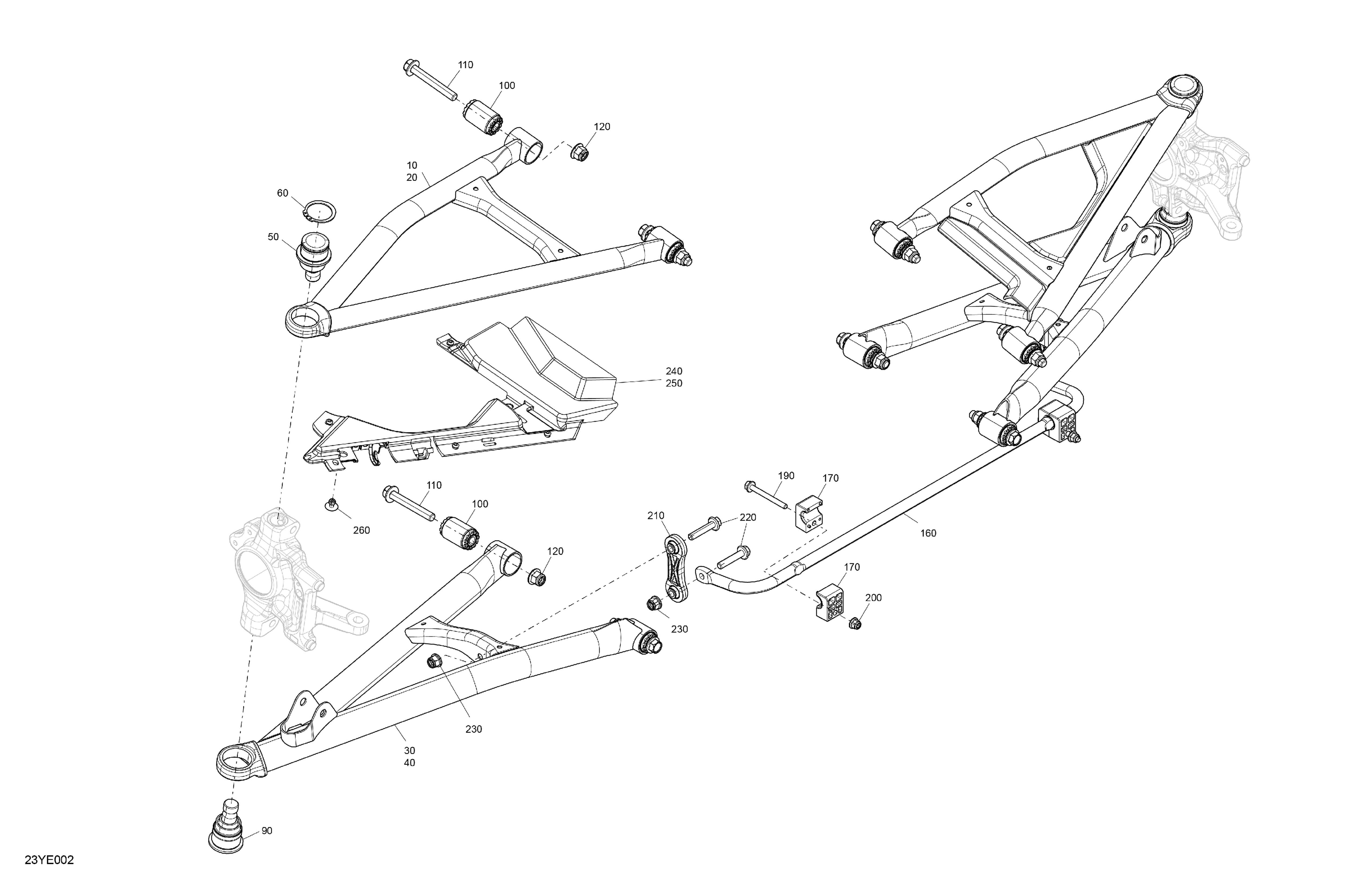 05  SUSPENSIONS AVANT POUR SPYDER F3 LIMITED SPECIAL EDITION SE6 BRITISH GREEN METALLIC 2025