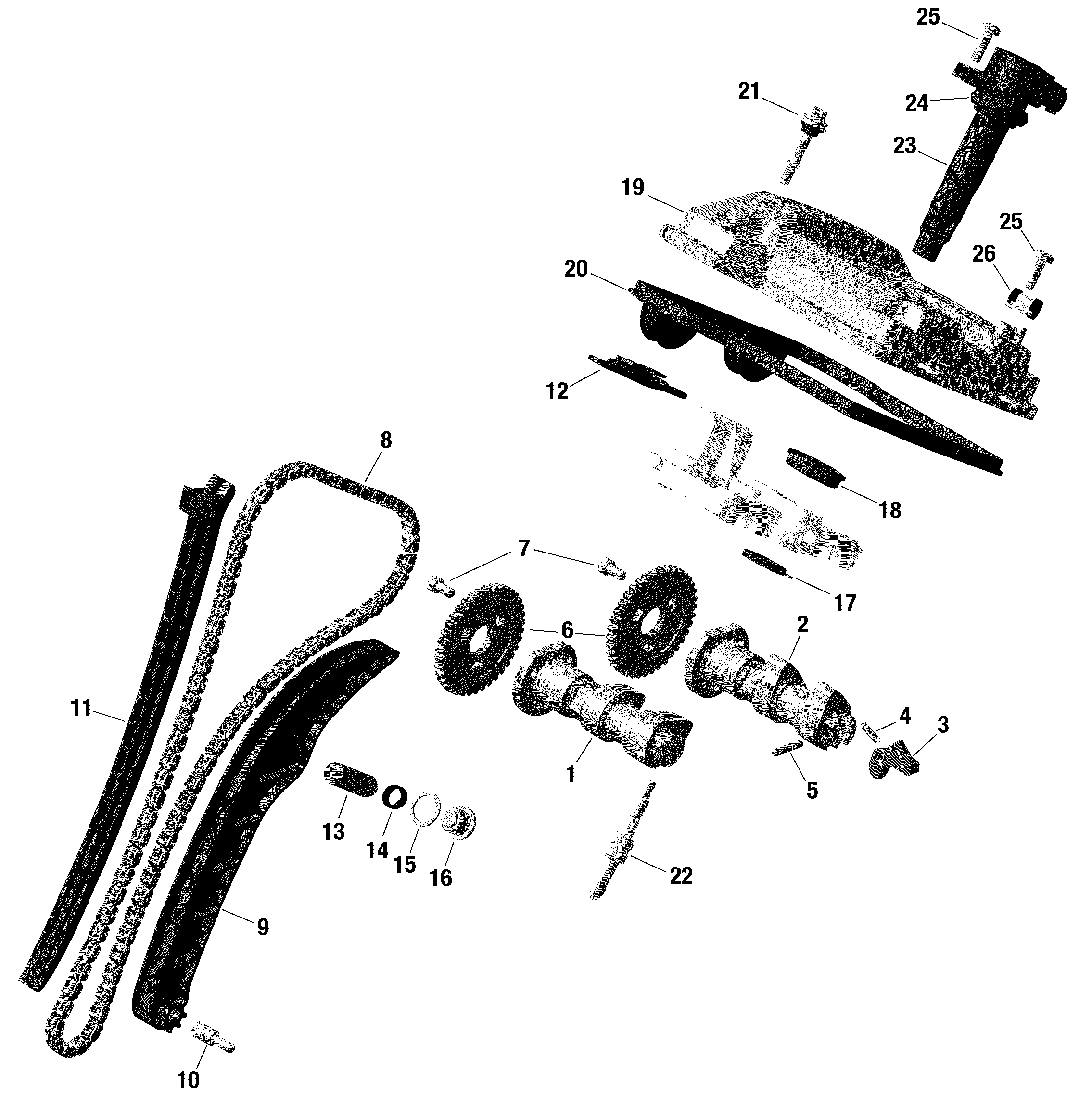 01  ROTAX ENTRAINEMENT DE SOUPAPES POUR MAVERICK TRAIL 700 BASE ROUGE CAN AM EPANO 2022