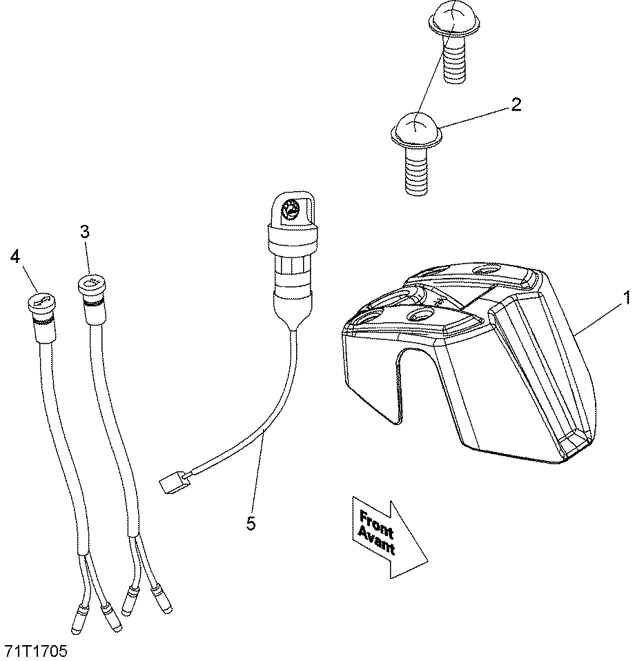 10  LUMIERE INDICATEUR ET COUVERCLE POUR DS 2X4 90 CVT STD ROUGE 2019