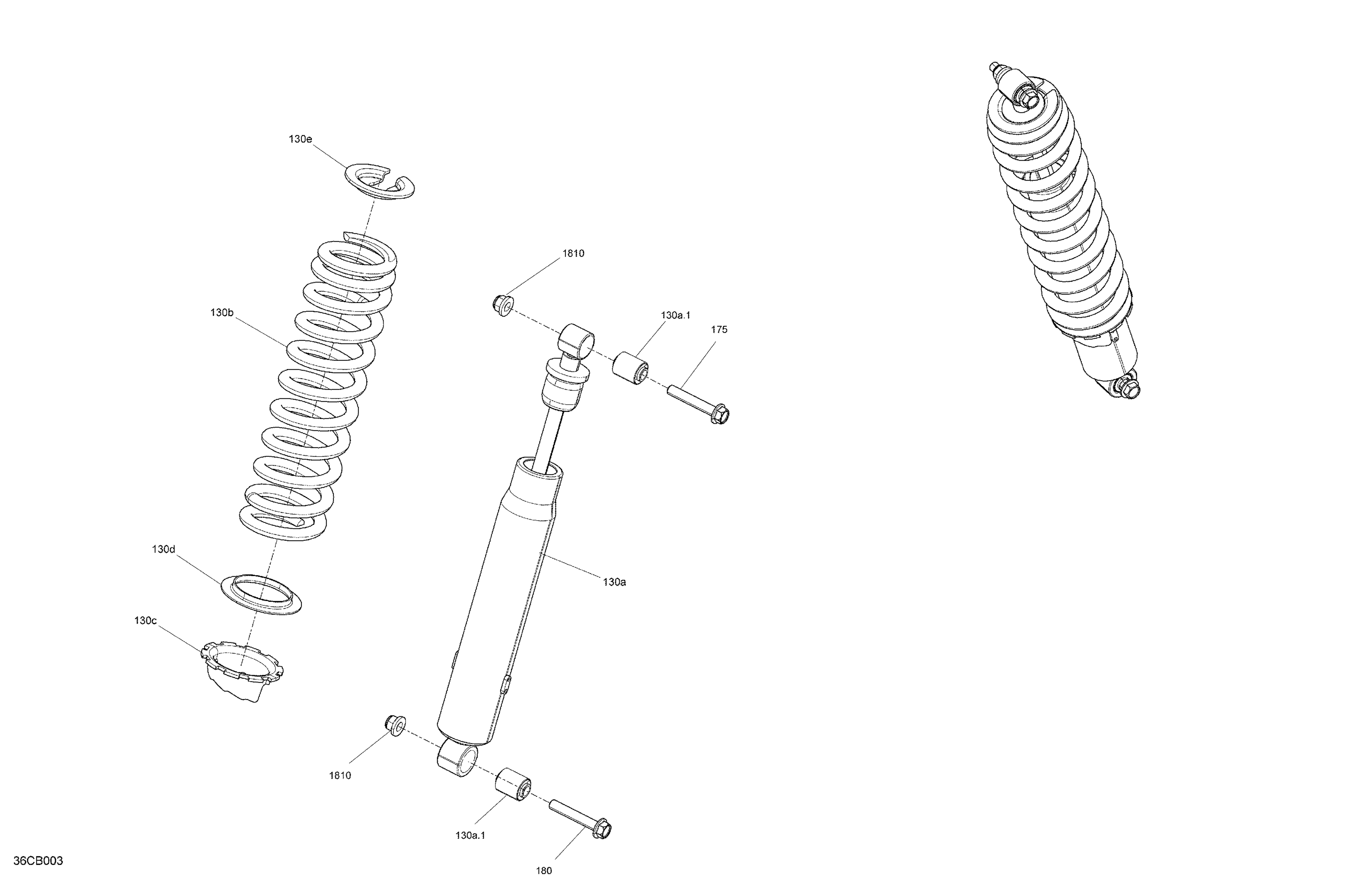 05  SUSPENSION AMORTISSEURS ARRIERES POUR TRAXTER HD7 XU VERT TUNDRA 2022