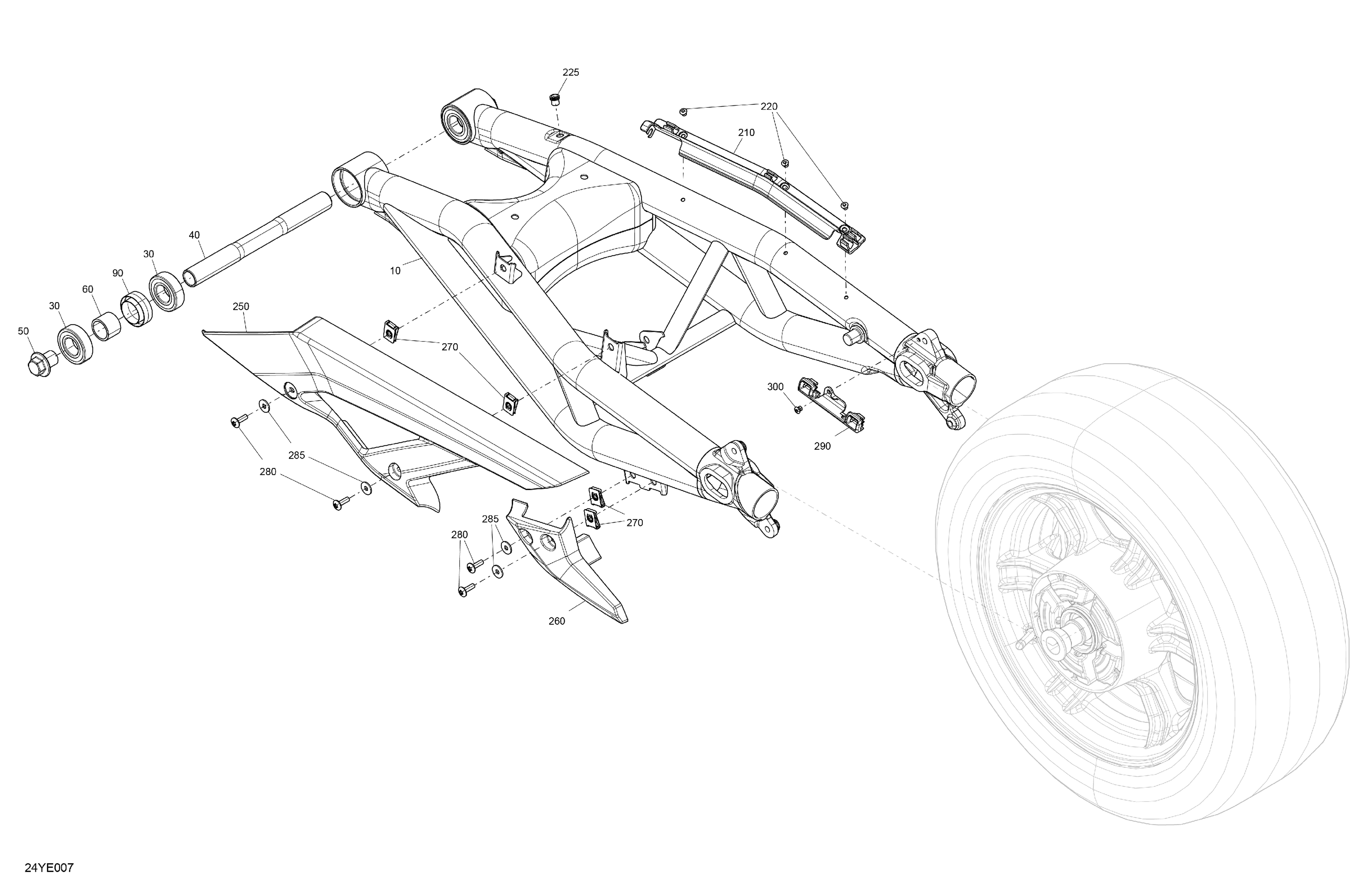 05  SUSPENSIONS ARRIERE POUR SPYDER F3 SPORT SE6 MONOLITH BLACK 2025