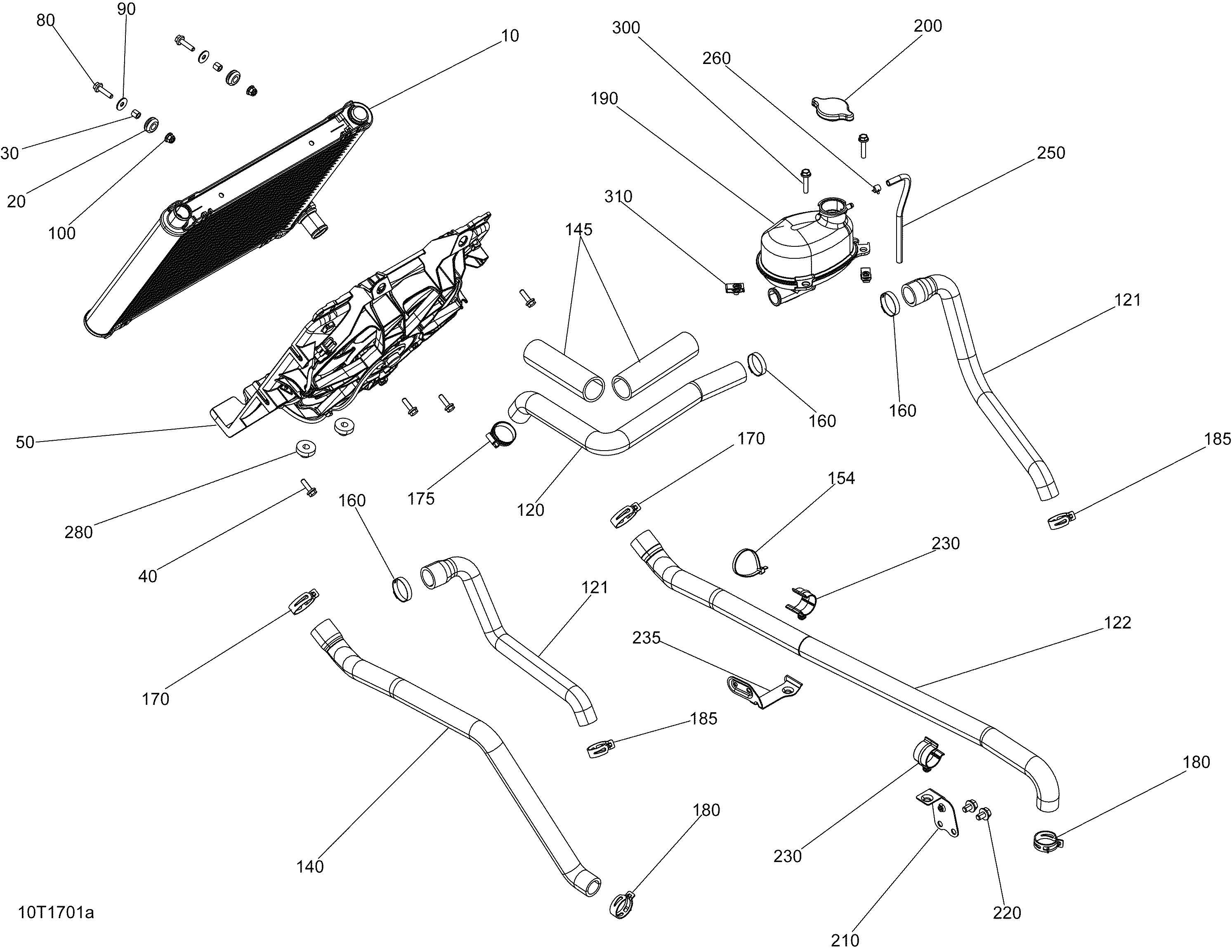 01  SYSTEME REFROIDISSEMENT SAUF XMR POUR OUTLANDER DPS ROTAX 570 JAUNE 2017