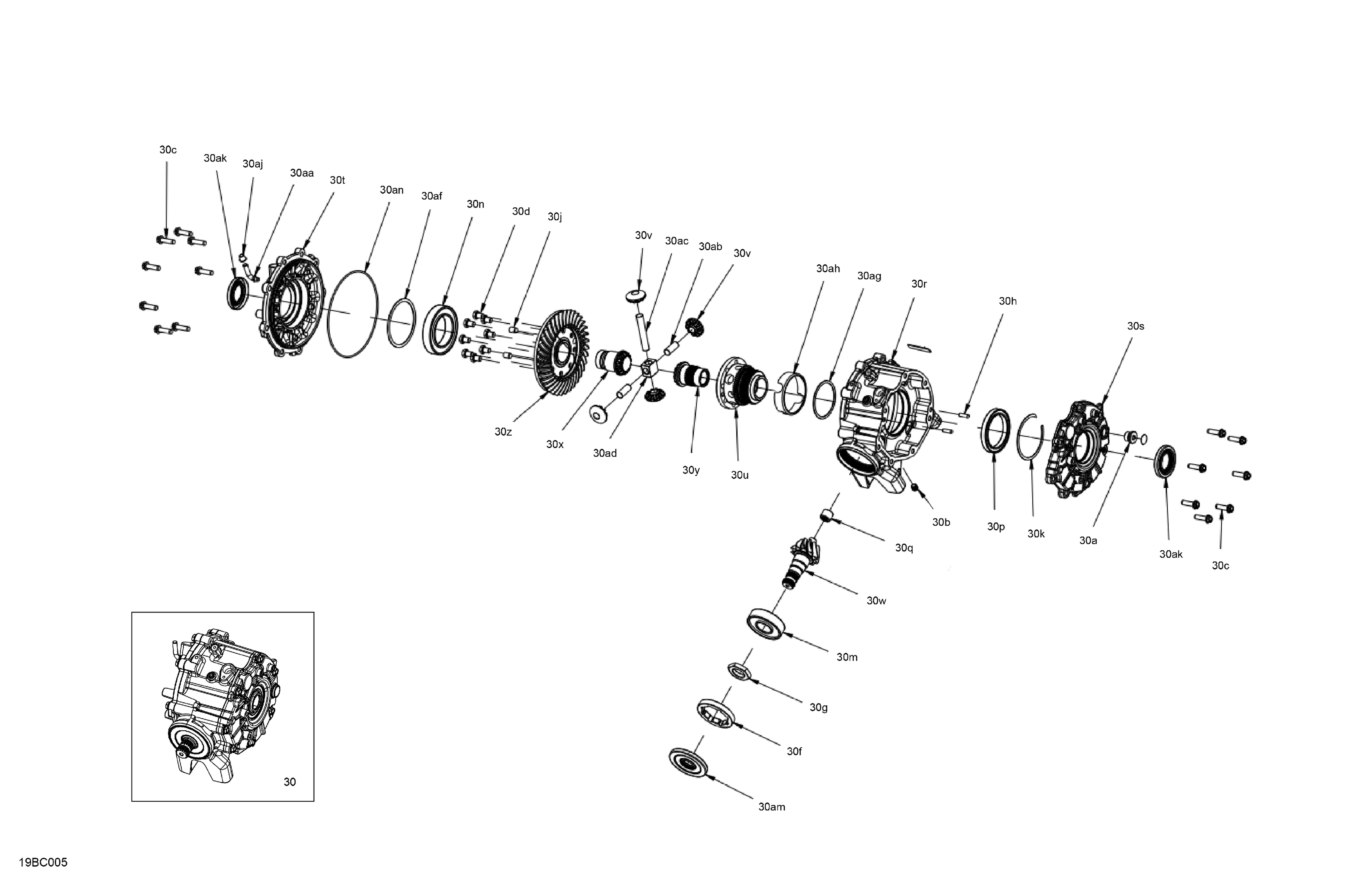 04  ENTRAINEMENT AVANT PIECES DIFFERENTIELLES POUR MAVERICK SPORT 1000R DPS NOIR ETERNEL EPANO 2023