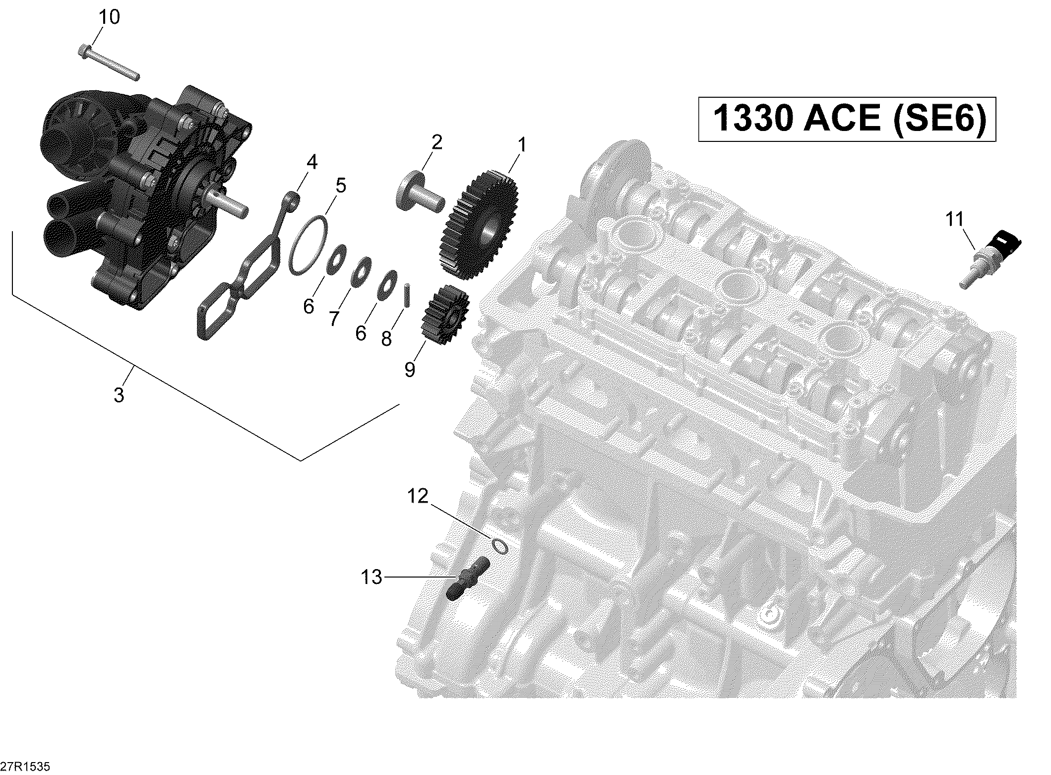 01  REFROIDISSEMENT MOTEUR 27R1535 POUR SPYDER RS S SPECIAL SERIES SE6 PLATINUM SILVER 2015