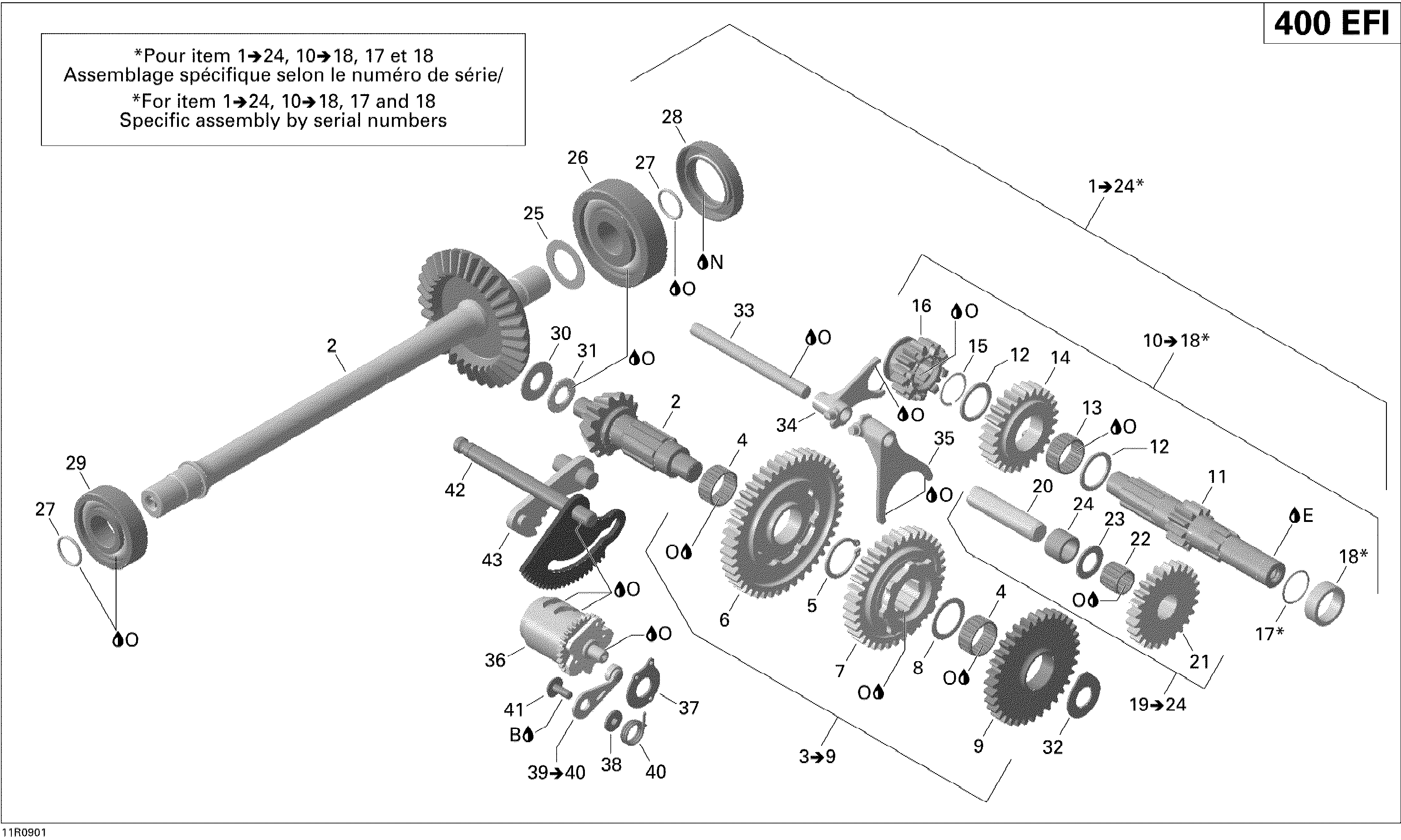 05  CHANGEMENT DE RAPPORTS POUR OUTLANDER MAX STD 400 EFI CVT ROUGE VIPERE 2009