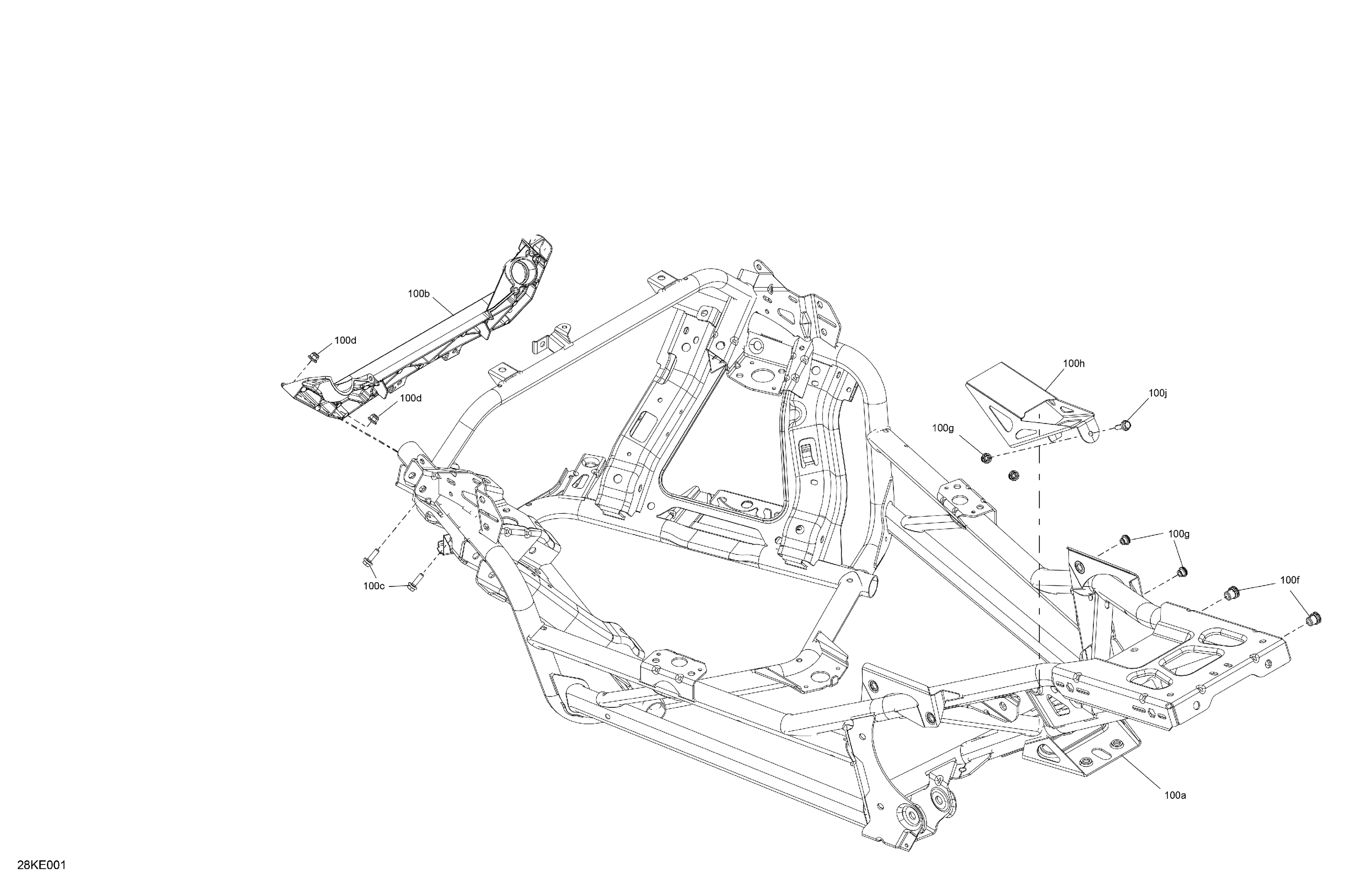 06  CHASSIS SYSTEME POUR RYKER 600 ACE CVT DEEP BLACK 2025