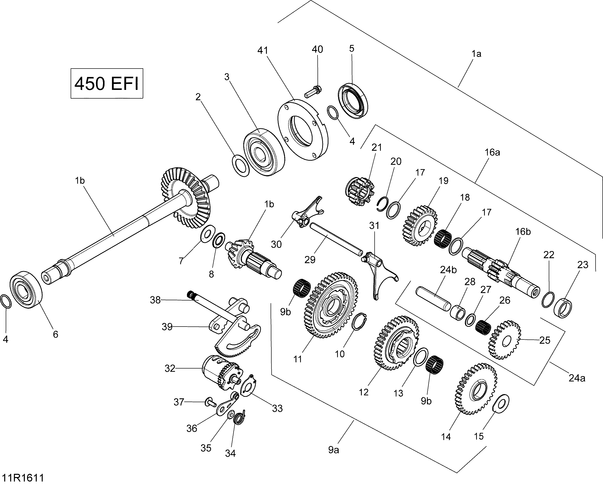 05  CHANGEMENT DE RAPPORTS 450 EFI POUR OUTLANDER L DPS 450 EFI JAUNE 2016