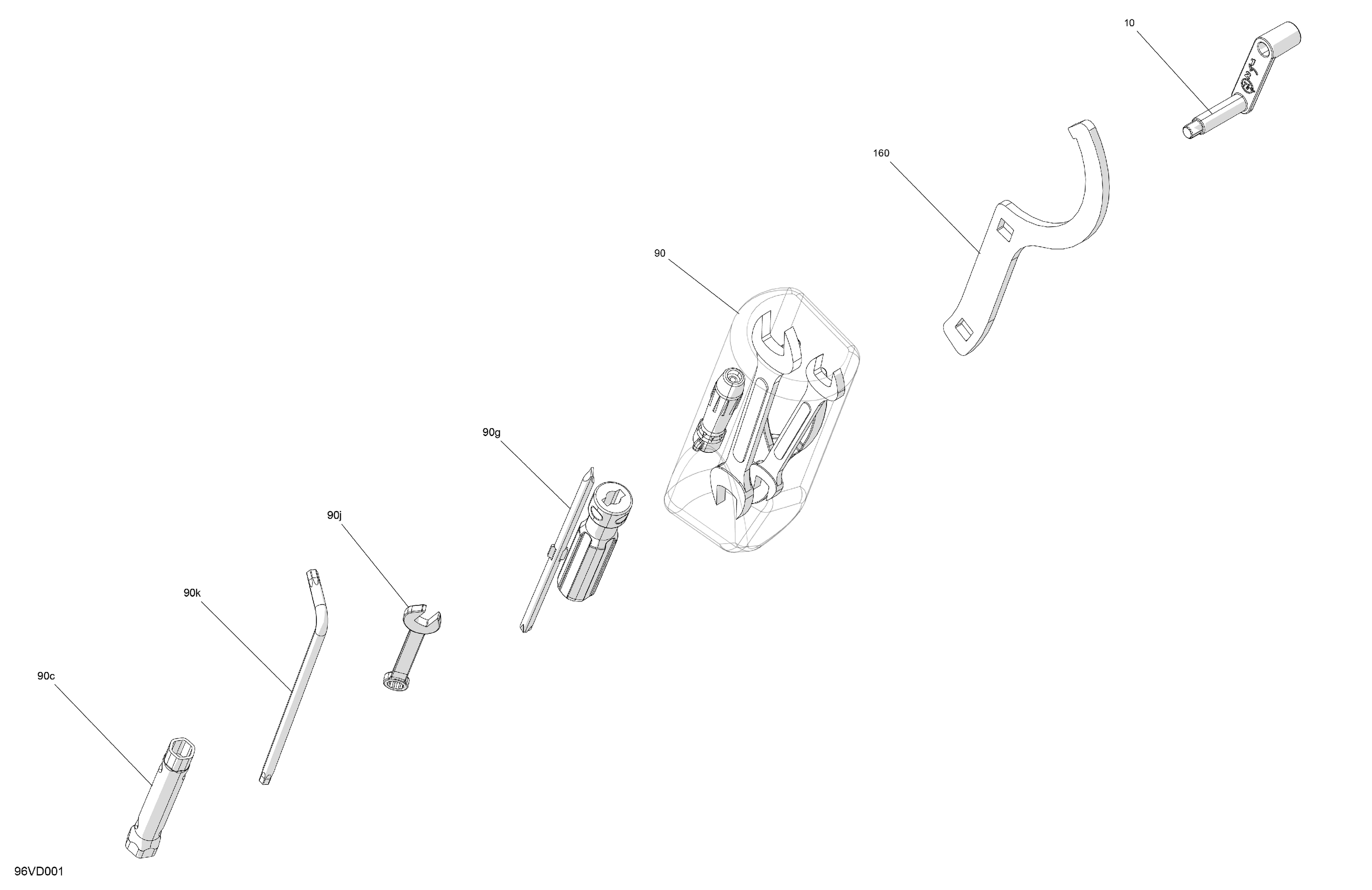 09  DIVERS OUTILS POUR MAVERICK R 996NT XRS NEO JAUNE 2024