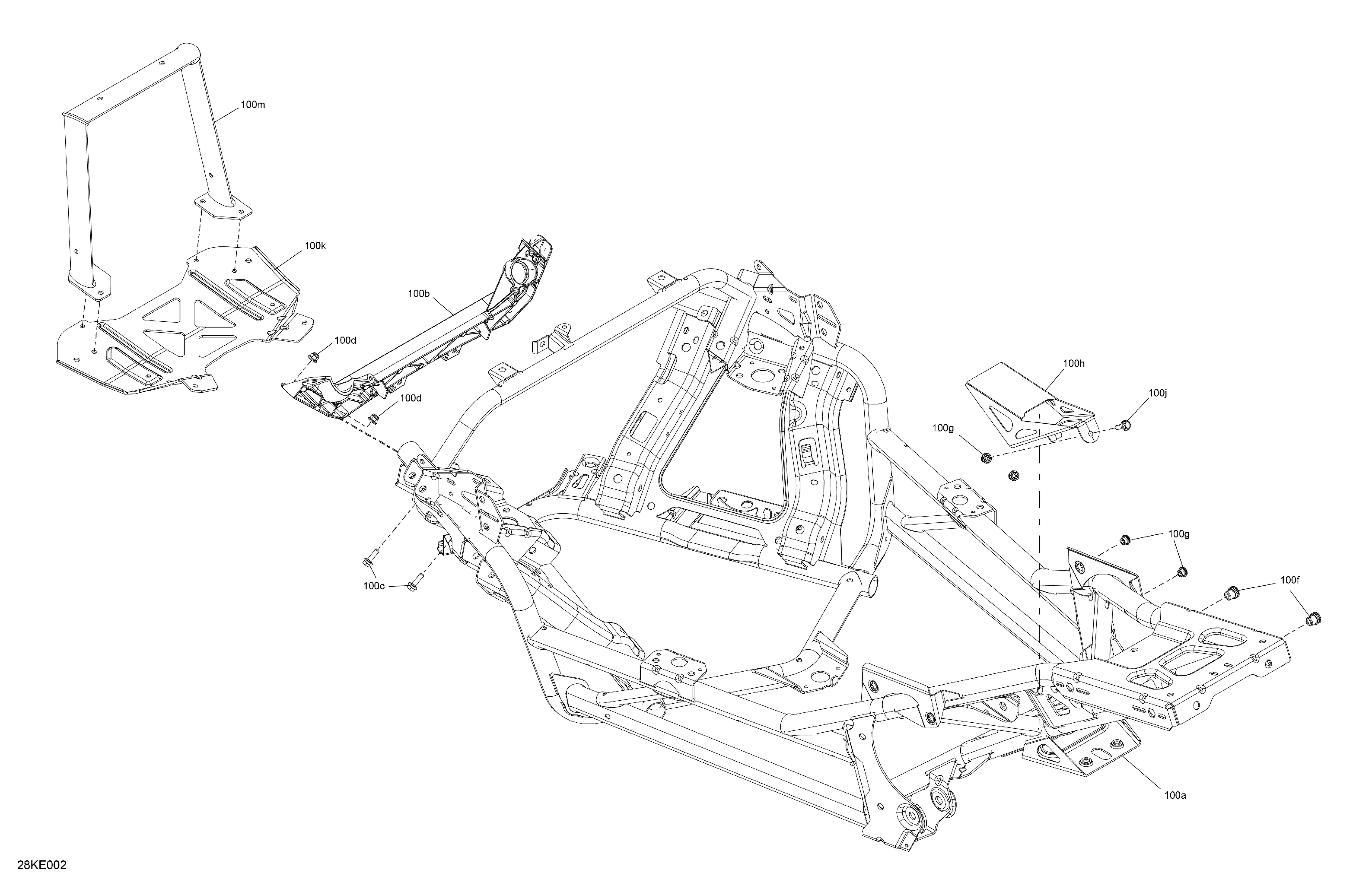 06  CHASSIS SYSTEME POUR RYKER RALLY 900 ACE CVT DEEP BLACK 2025