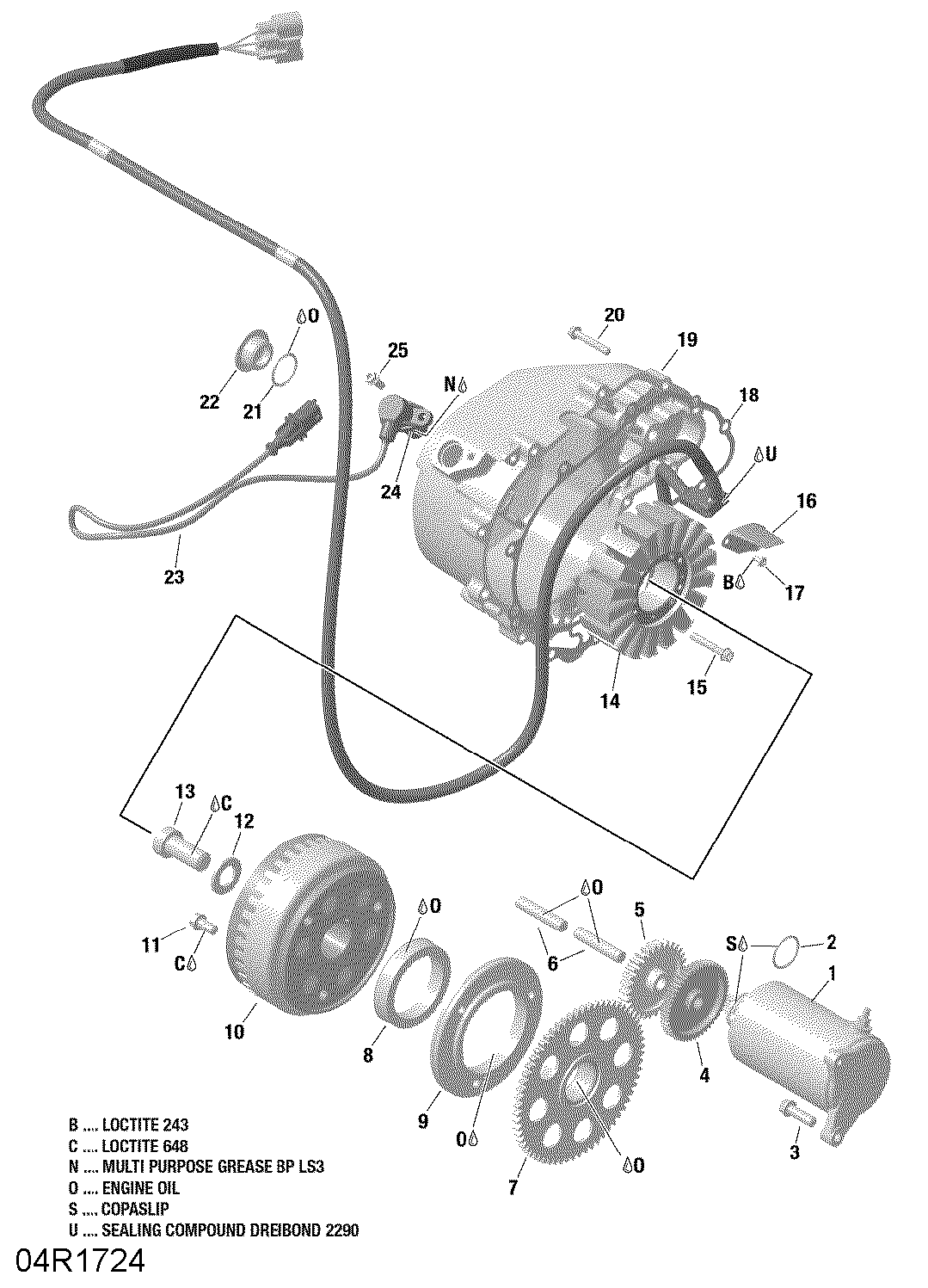 03  MAGNETO ET DEMARREUR ELECTRIQUE HD10 POUR DEFENDER 800R EFI CONVENIENCE VERT 2016