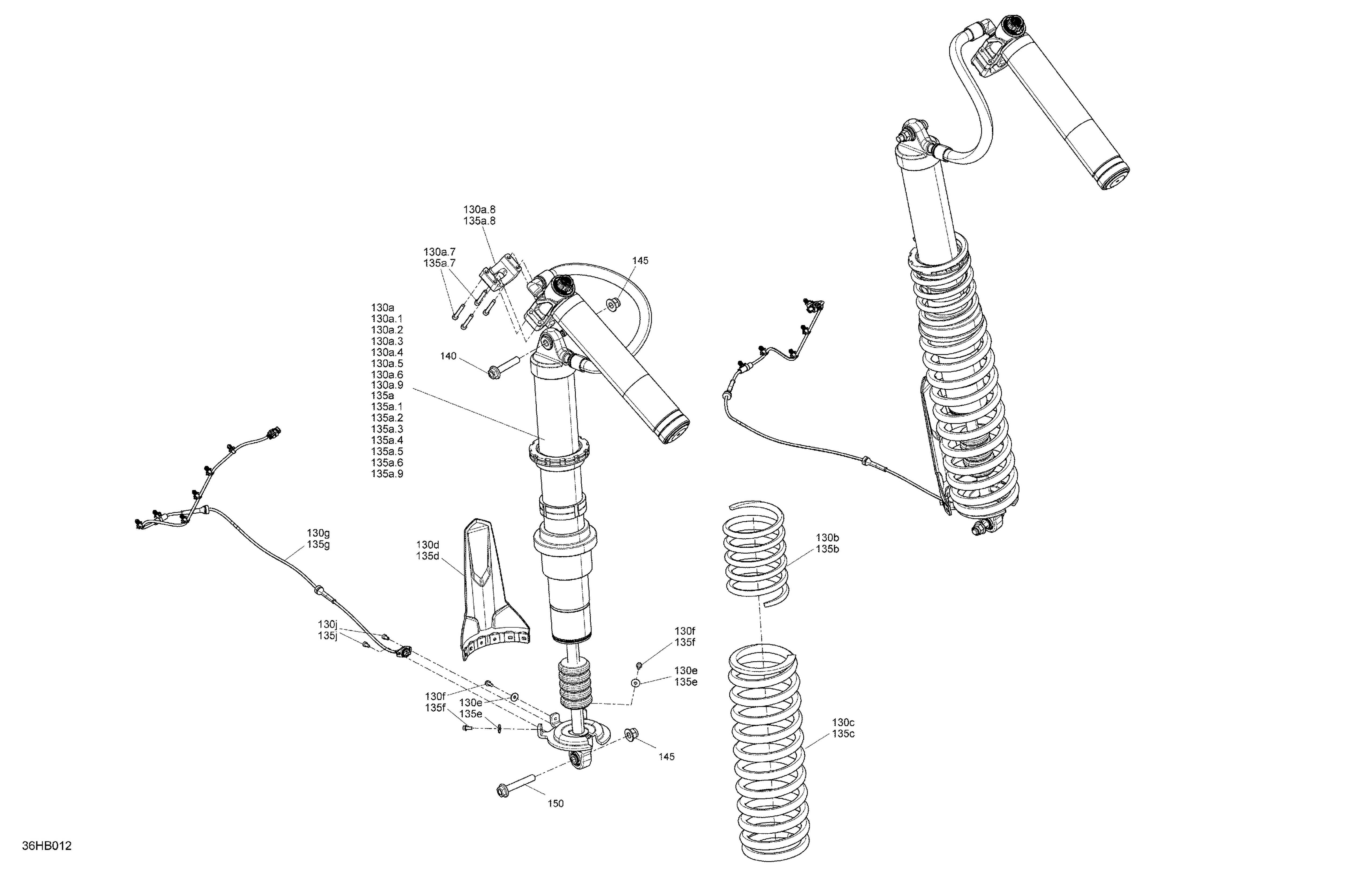 05  SUSPENSION AMORTISSEURS ARRIERES AVEC SMART SHOX POUR MAVERICK X3 MAX TURBO RR XRS BLEU EBLOUISSANT EPANO 2022