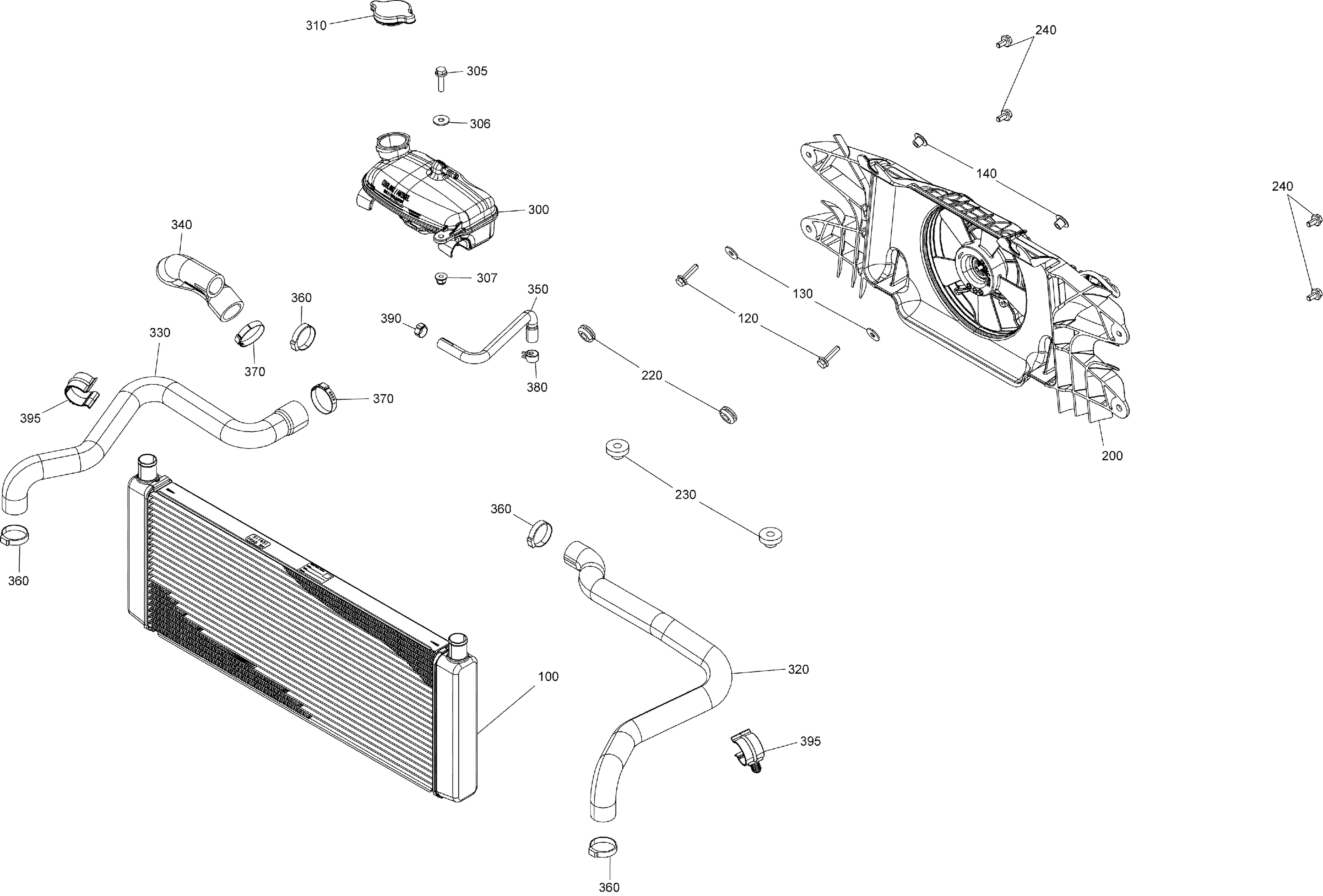 01  REFROIDISSEMENT VEHICULE POUR RYKER 600 ACE CVT 2019