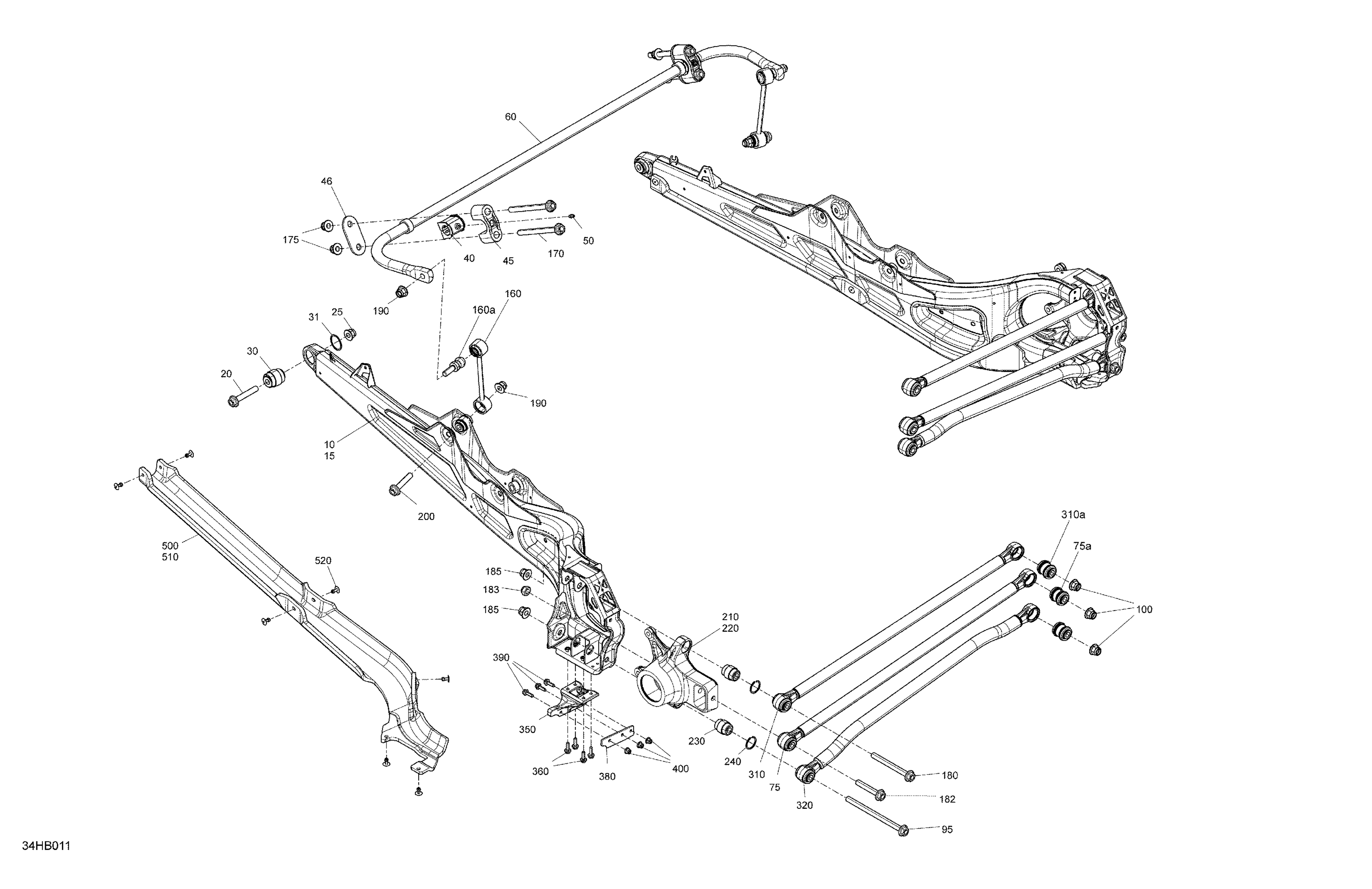 05  SUSPENSION PIECES ARRIERE POUR MAVERICK X3 TURBO RR XRC CRAIE EPANO 2022