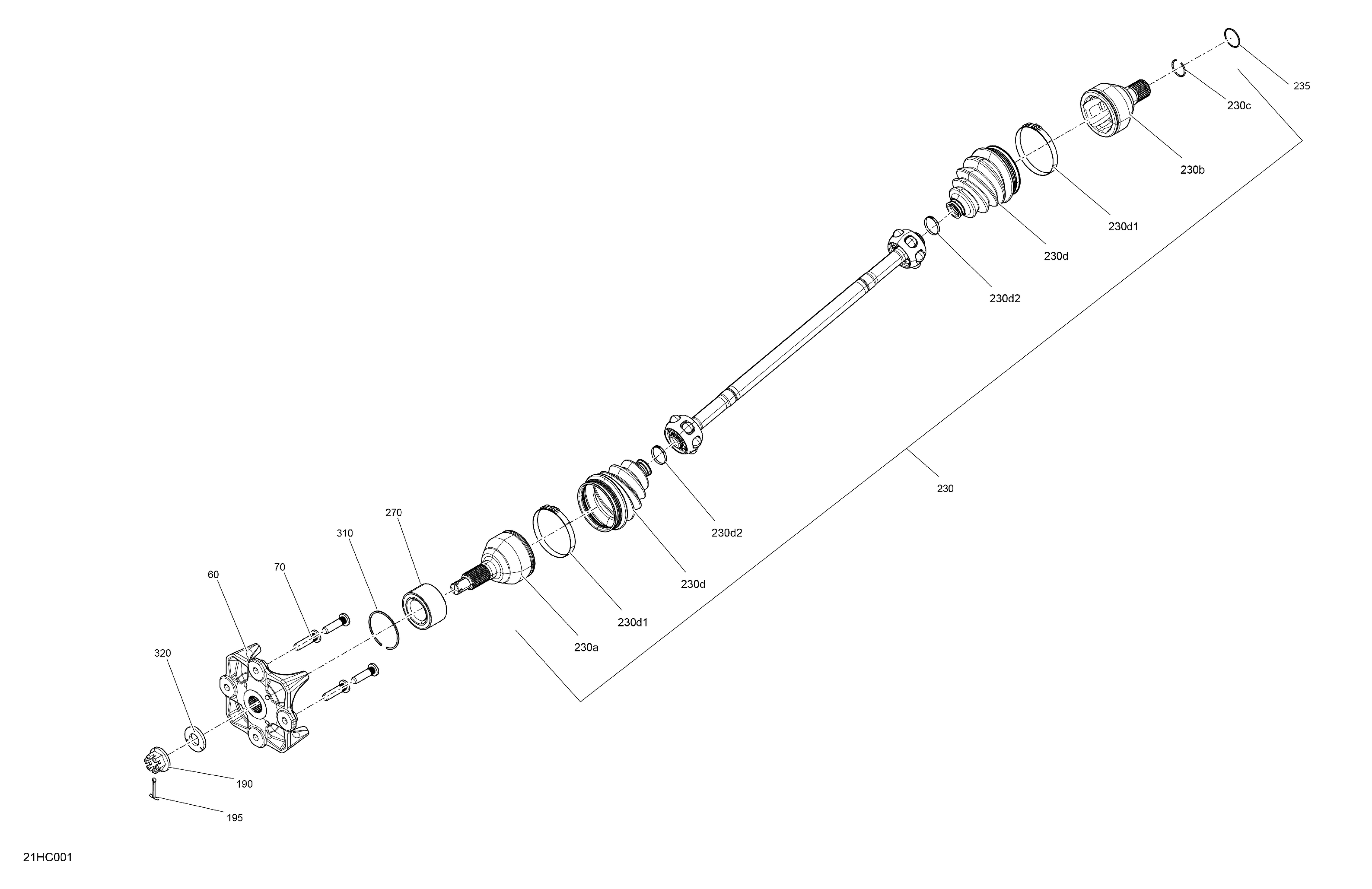 04  ENTRAINEMENT ARRIERE PIECES COMMUNES POUR MAVERICK X3 MAX TURBO RR XRS BLEU EBLOUISSANT EPANO 2022