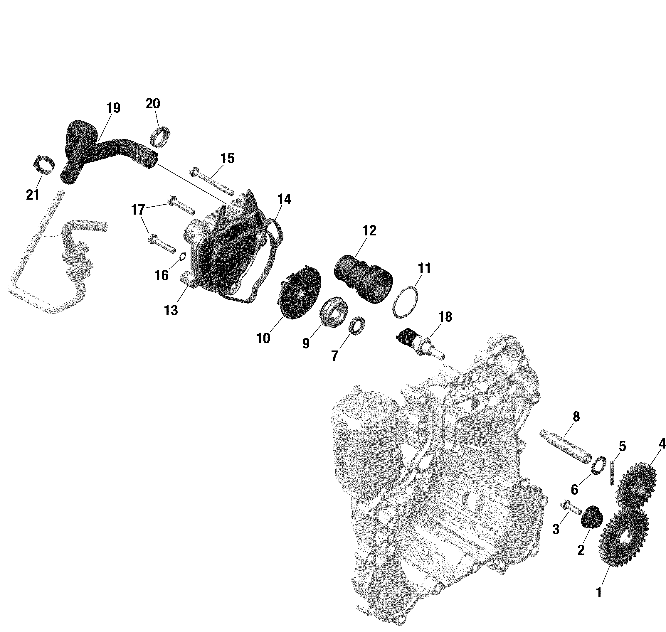 01  ROTAX REFROIDISSEMENT MOTEUR POUR MAVERICK MAX TURBO R DS BLEU GULFSTREAM 2021