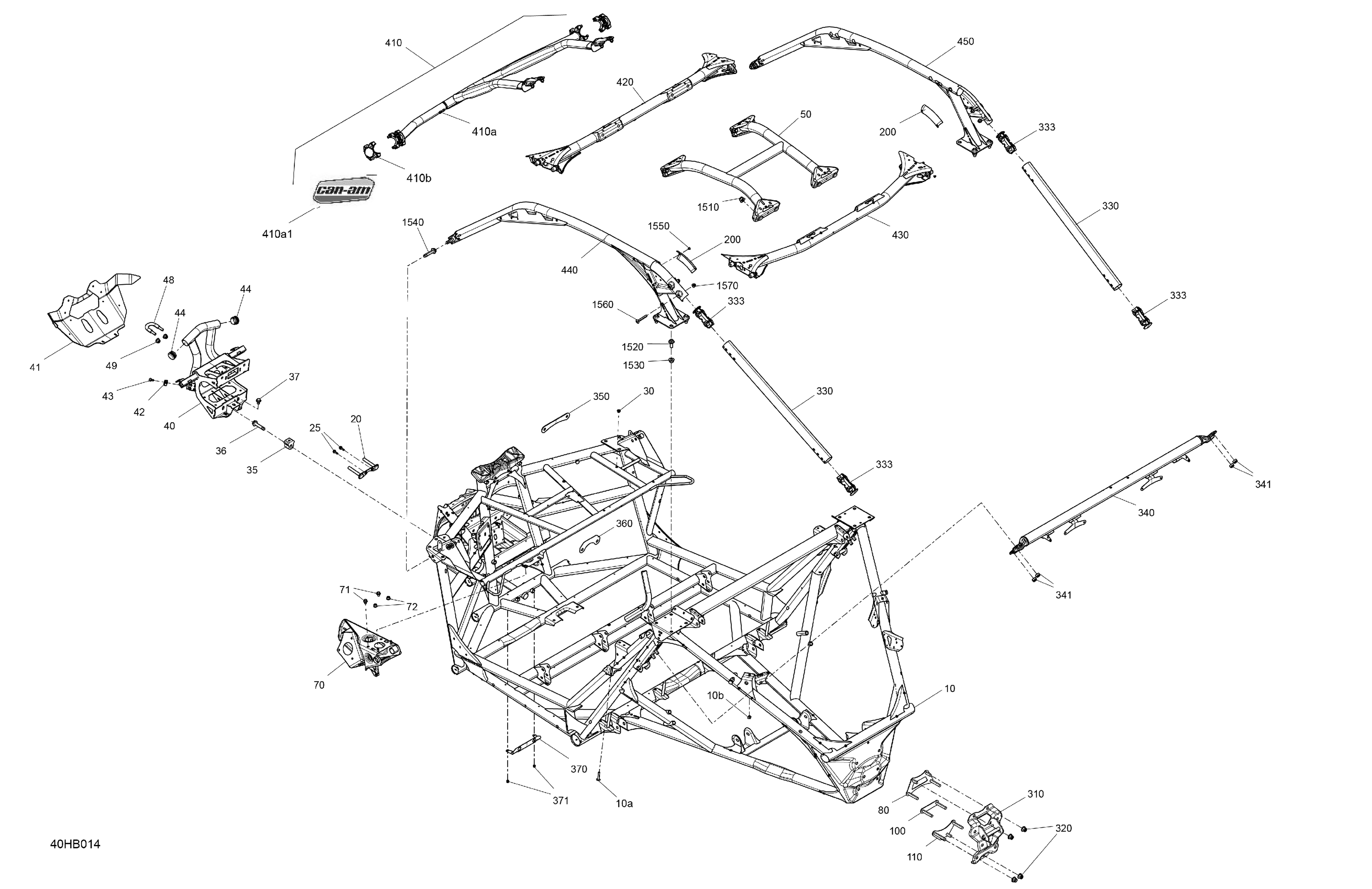 06  CHASSIS SYSTEME POUR MAVERICK X3 TURBO RR XRC CRAIE EPANO 2022