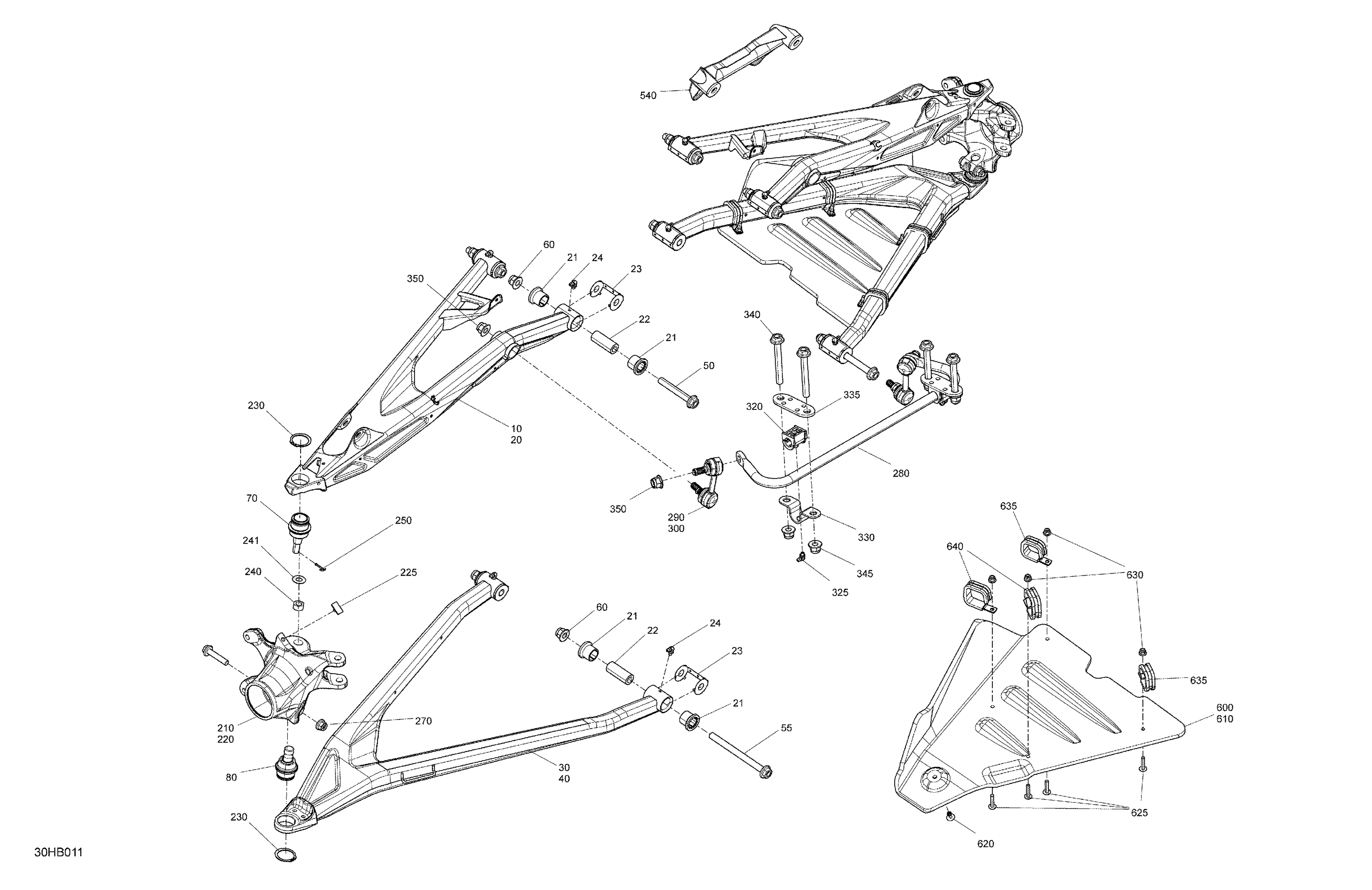 05  SUSPENSION PIECES AVANT POUR MAVERICK X3 TURBO RR XRC CRAIE EPANO 2022