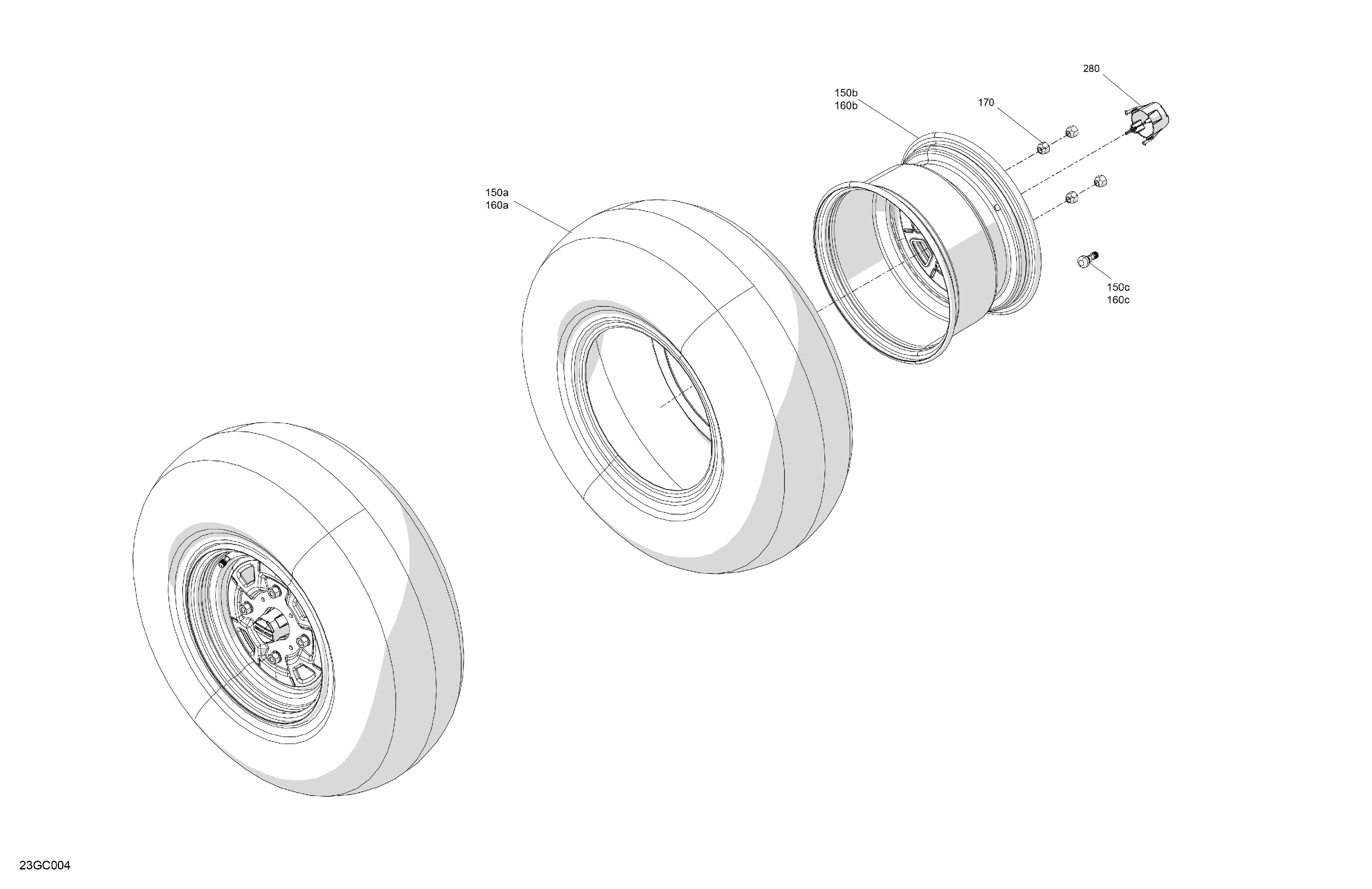 04  ENTRAINEMENT ROUES ARRIERE POUR OUTLANDER STD 450 VERT TUNDRA 2023