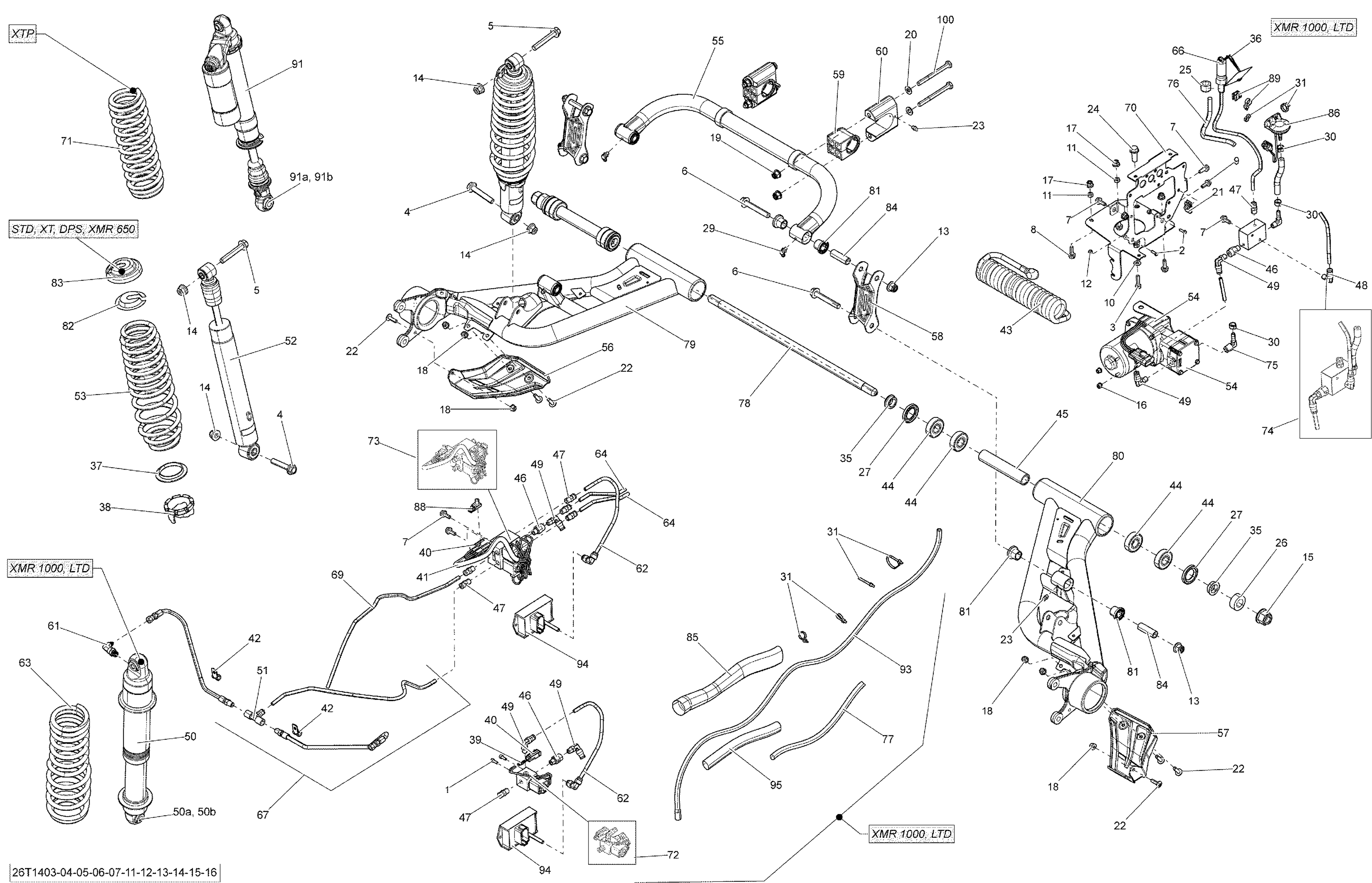 08  SUSPENSION ARRIERE POUR OUTLANDER DPS GRIS 2014