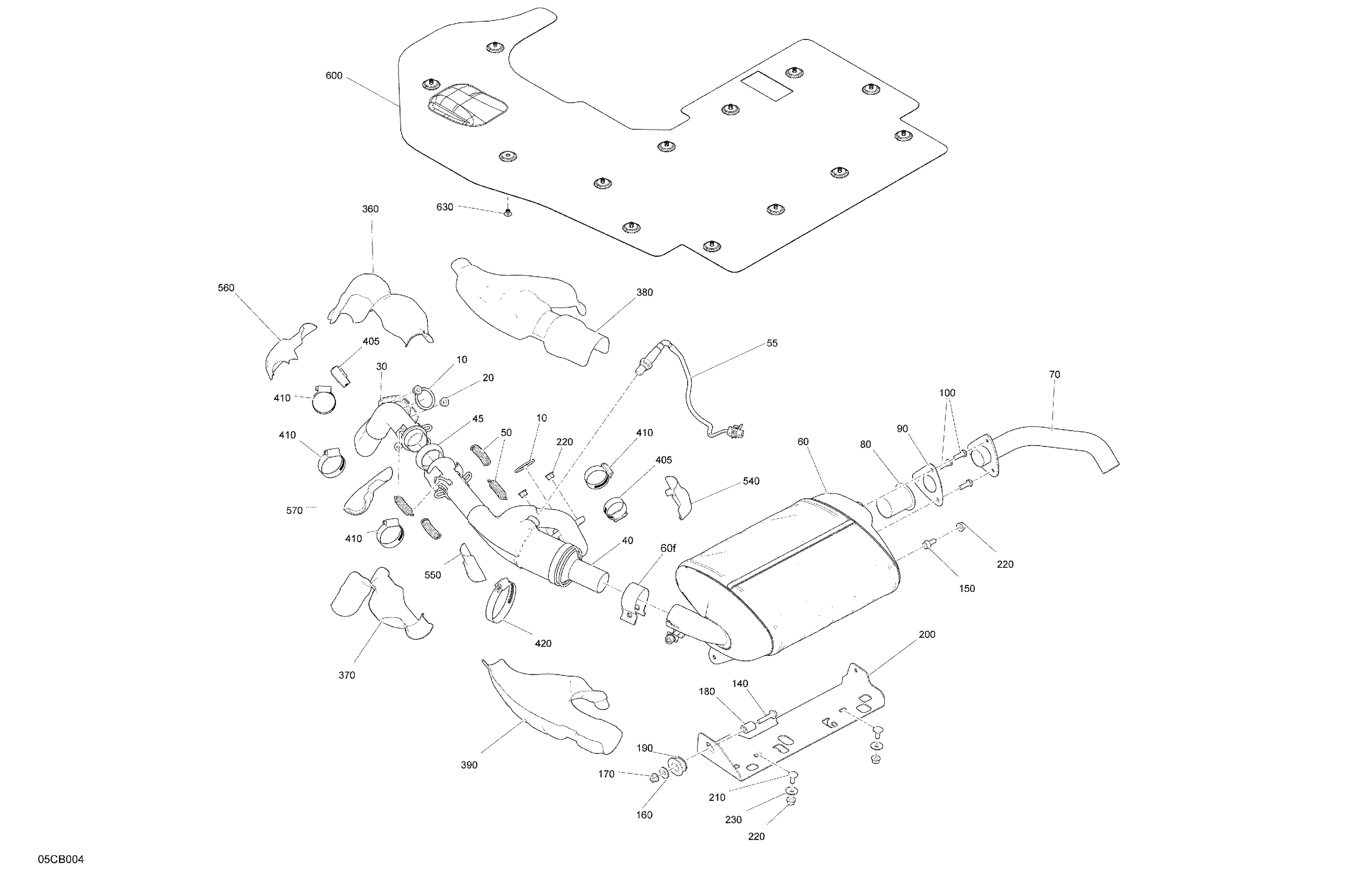 02  MOTEUR ECHAPPEMENT POUR TRAXTER PRO HD10 DPS NOIR ETERNEL METALLIQUE ABS 2022