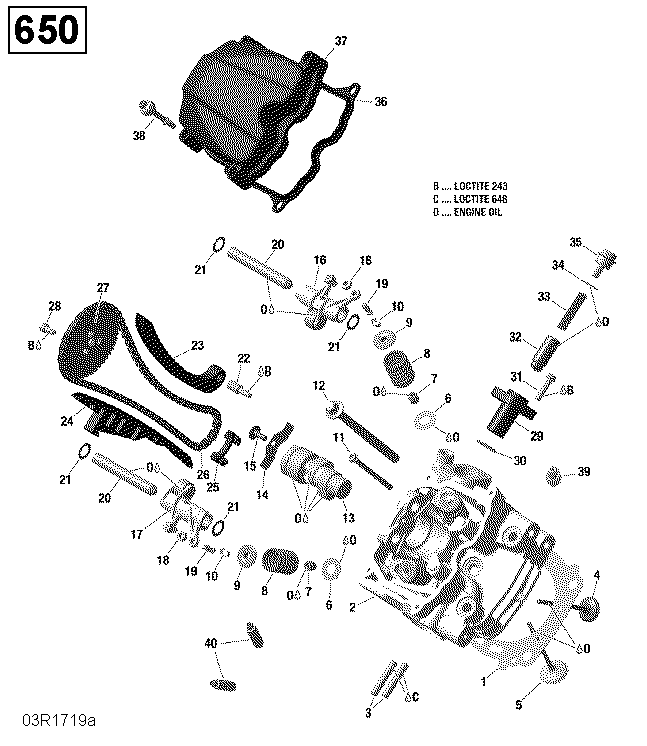 01  CULASSE AVANT 650 EFI POUR OUTLANDER 650 EFI 2016