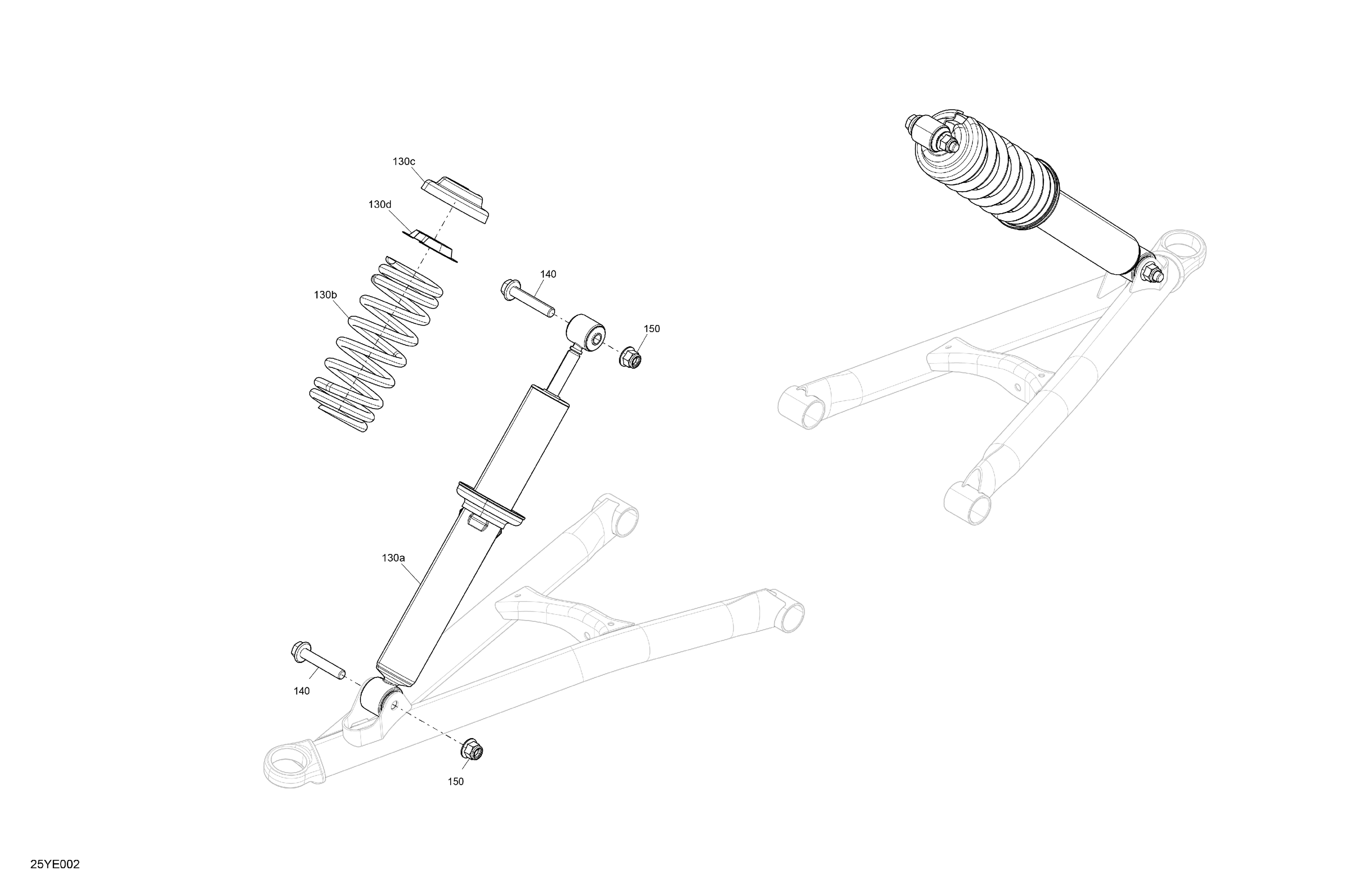 05  SUSPENSION AMORTISSEURS AVANT POUR SPYDER F3 SPORT SE6 MONOLITH BLACK 2025