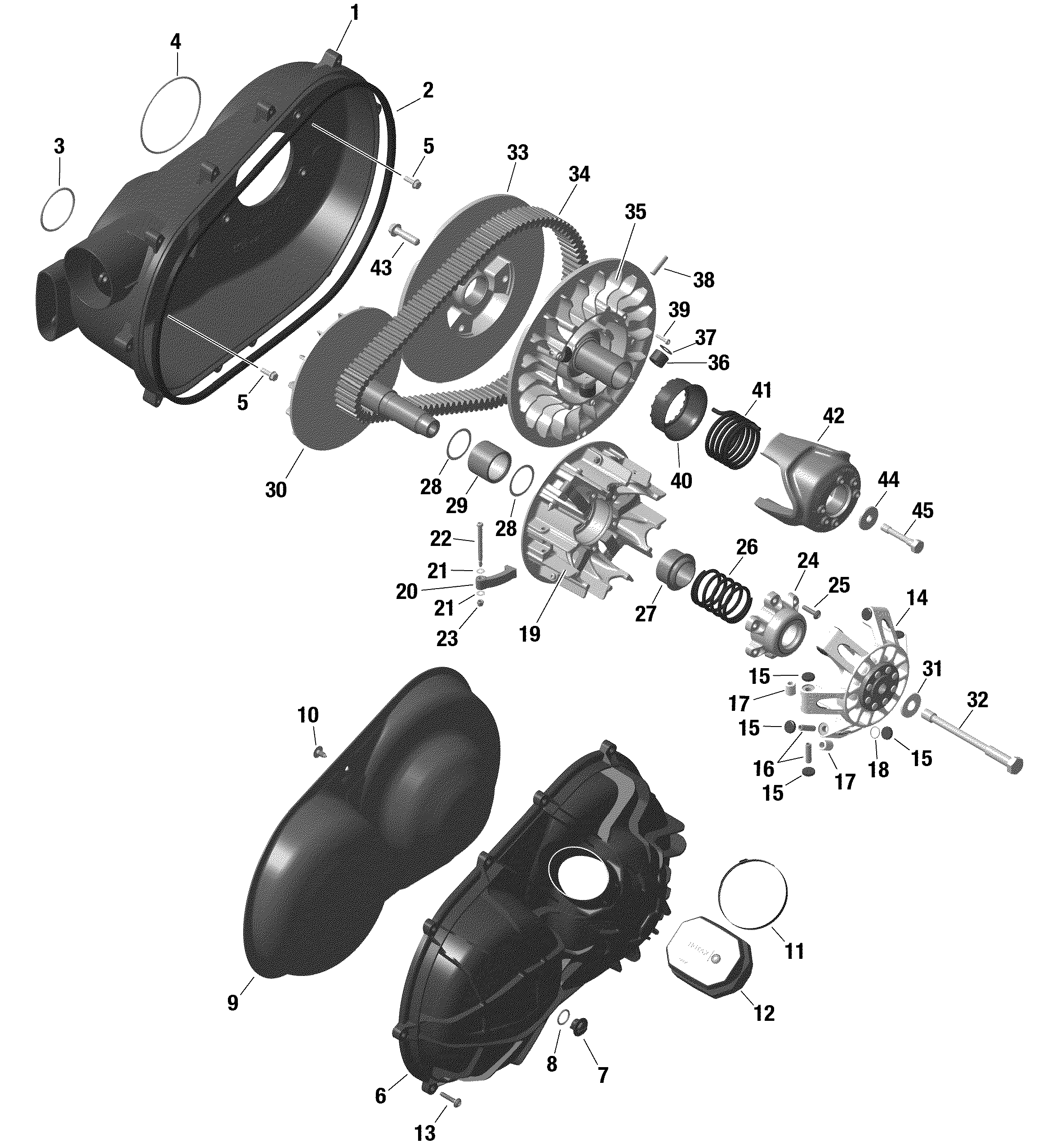 01  ROTAX TRANSMISSION POUR DEFENDER HD10 DPS JAUNE 2021