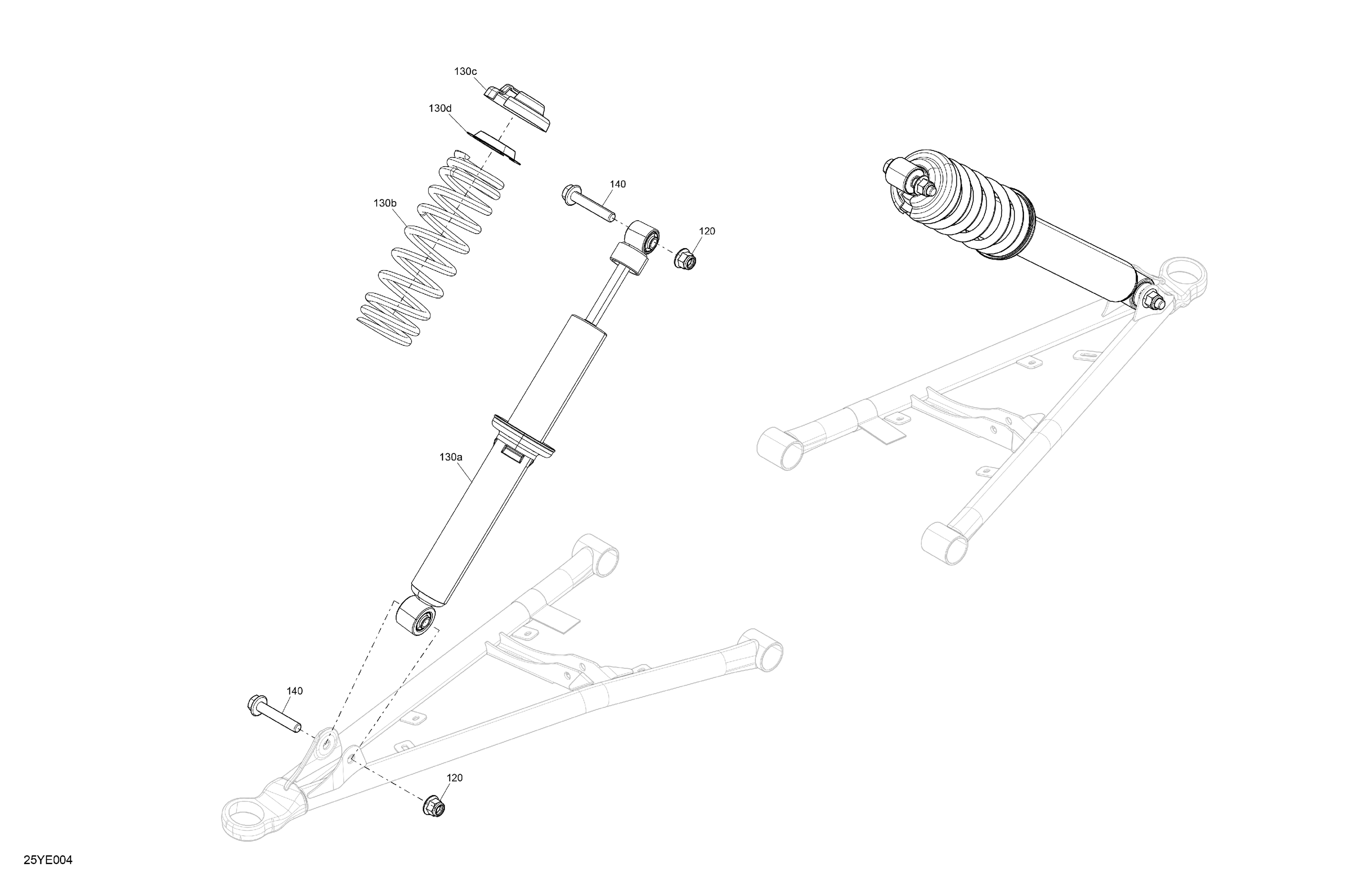 05  SUSPENSION AMORTISSEURS AVANT POUR CANYON SE6 SILVER STERLING METALLIC 2025